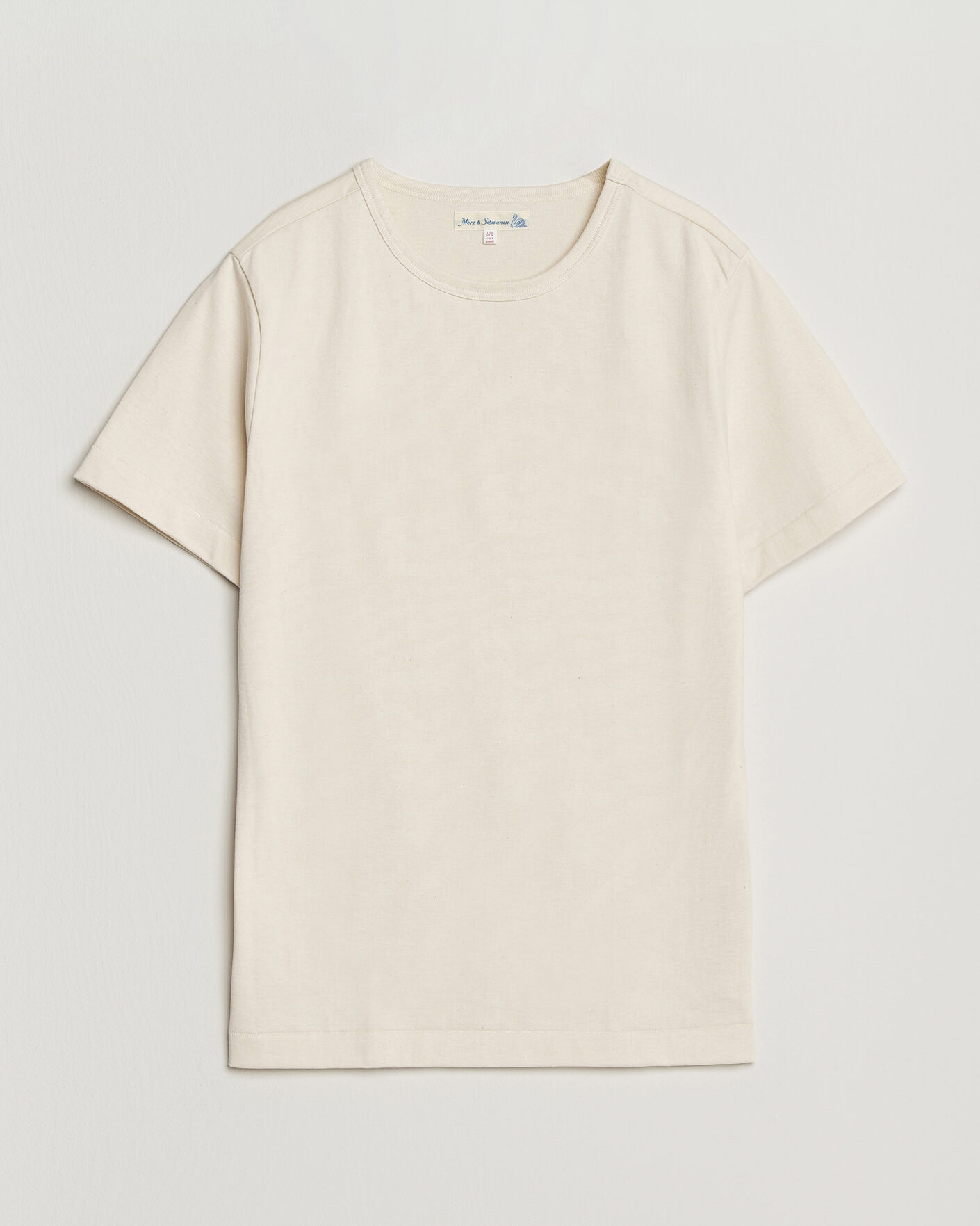 Herre | T-Shirts | Merz b. Schwanen | Classic Fit Loopwheeled T-Shirt Nature