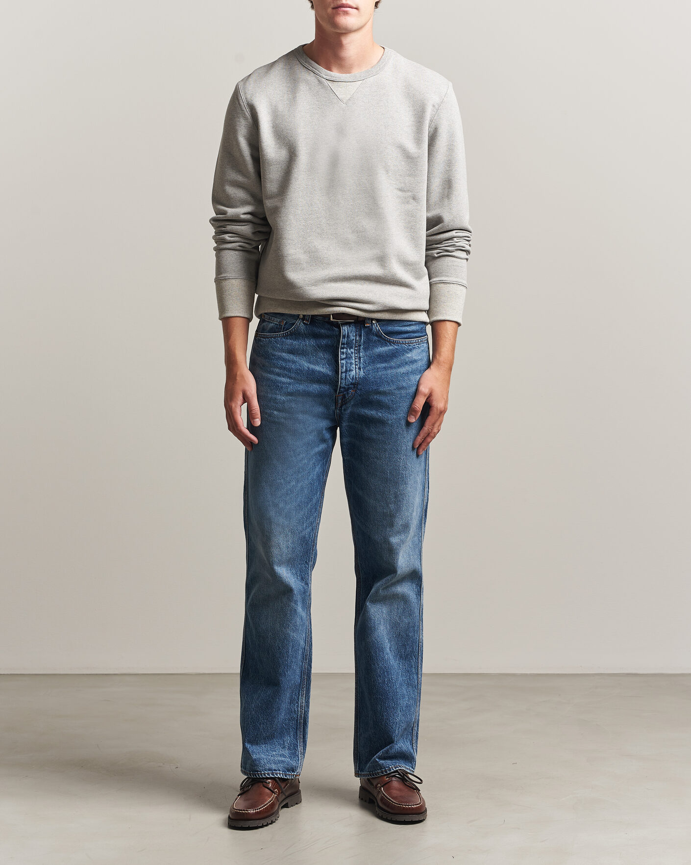 Herre | Gensere | Merz b. Schwanen | Vintage Machine Sweatshirt Grey Melange