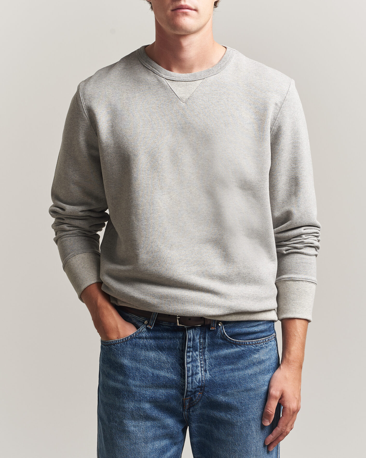 Herre | Gensere | Merz b. Schwanen | Vintage Machine Sweatshirt Grey Melange