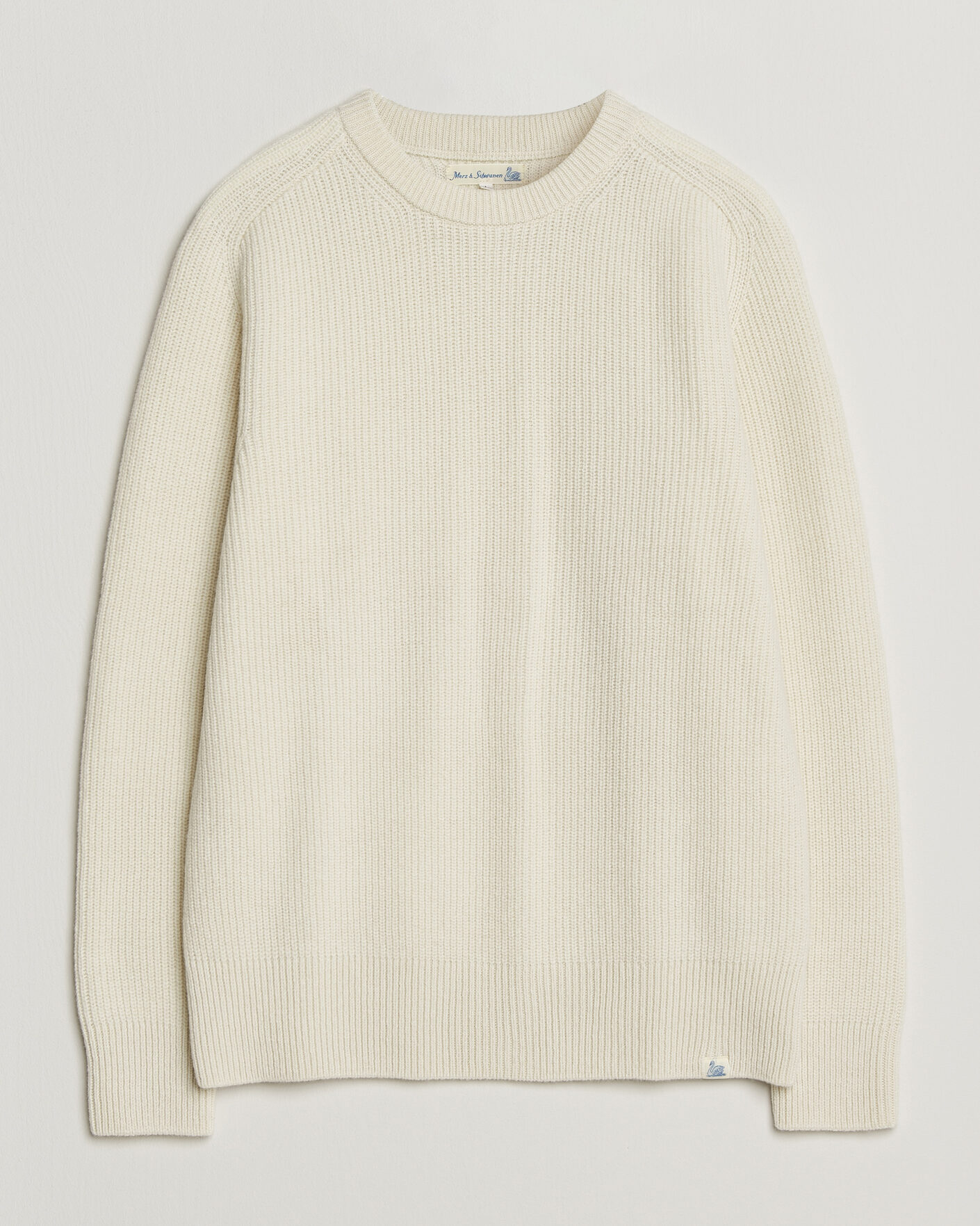 Herre | Gensere | Merz b. Schwanen | Merino/Cashmere Knitted Sweater Nature
