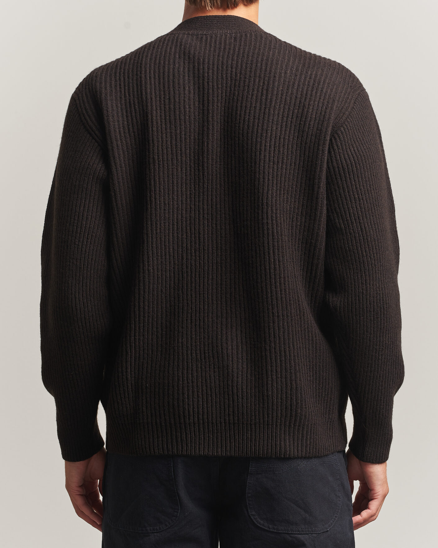 Herre | Gensere | Merz b. Schwanen | Merino/Cashmere Knitted Cardigan Espresso