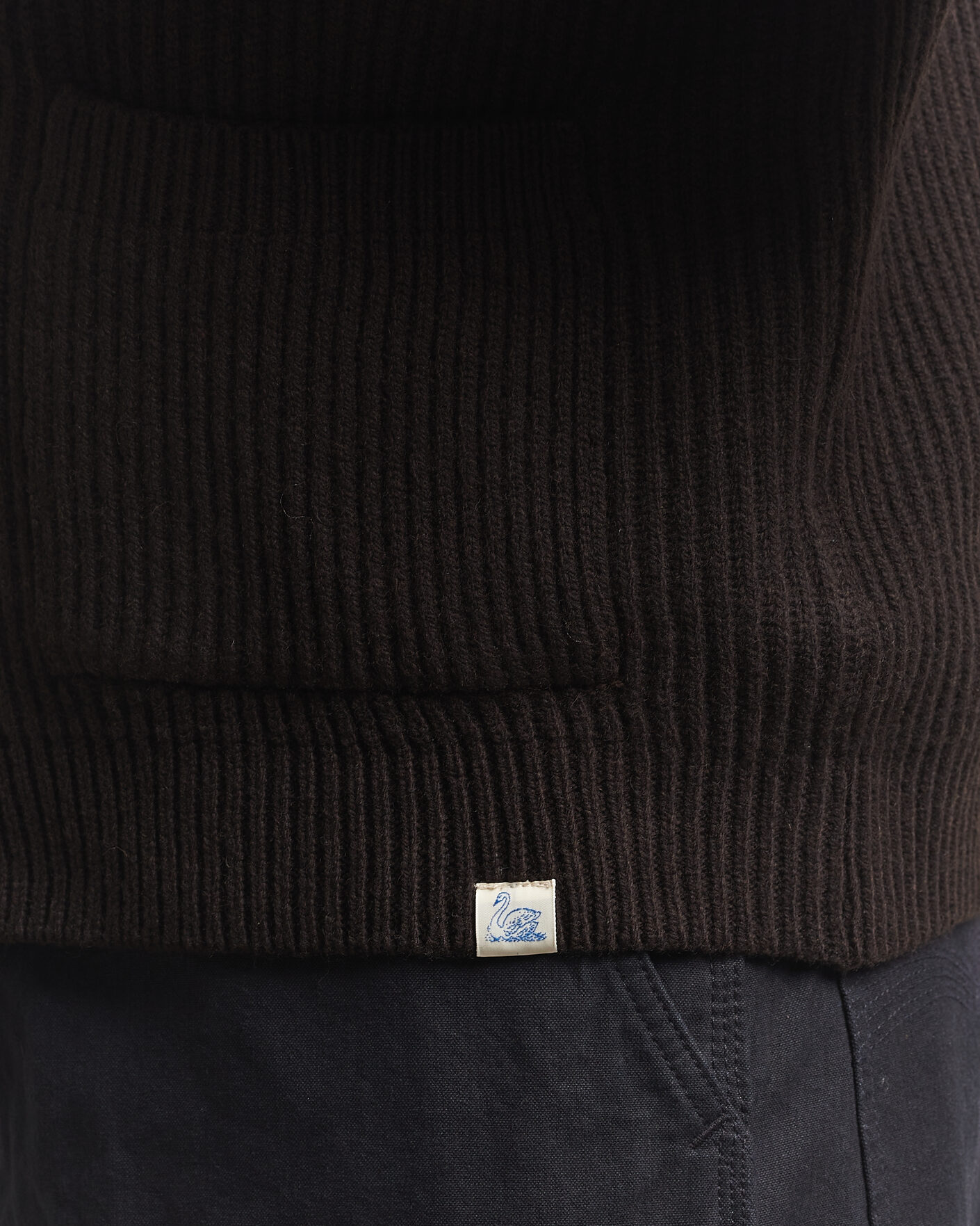 Herre | Gensere | Merz b. Schwanen | Merino/Cashmere Knitted Cardigan Espresso