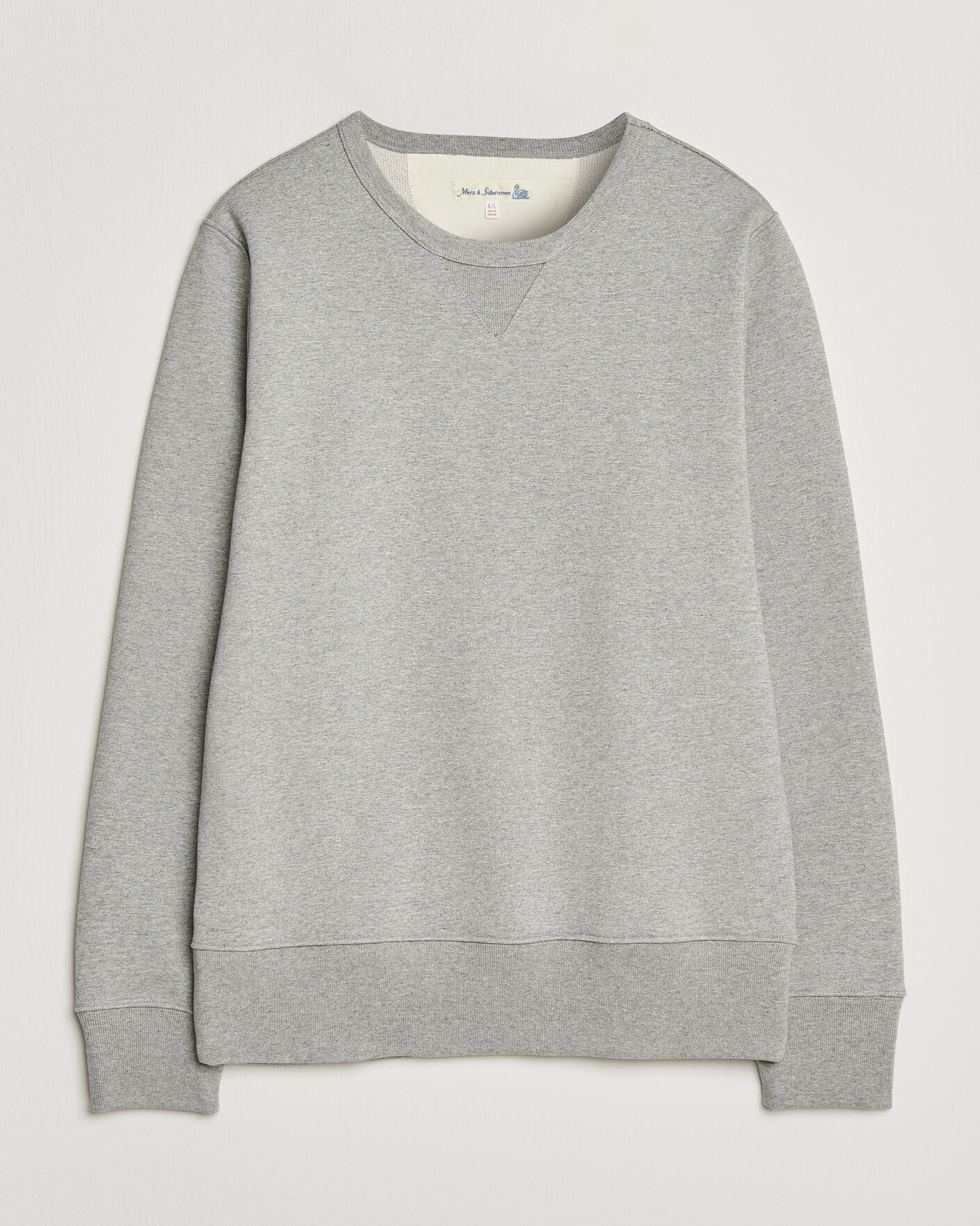 Herre | Gensere | Merz b. Schwanen | Classic Fit Loopwheeled Heavyweight Sweatshirt Grey Melange