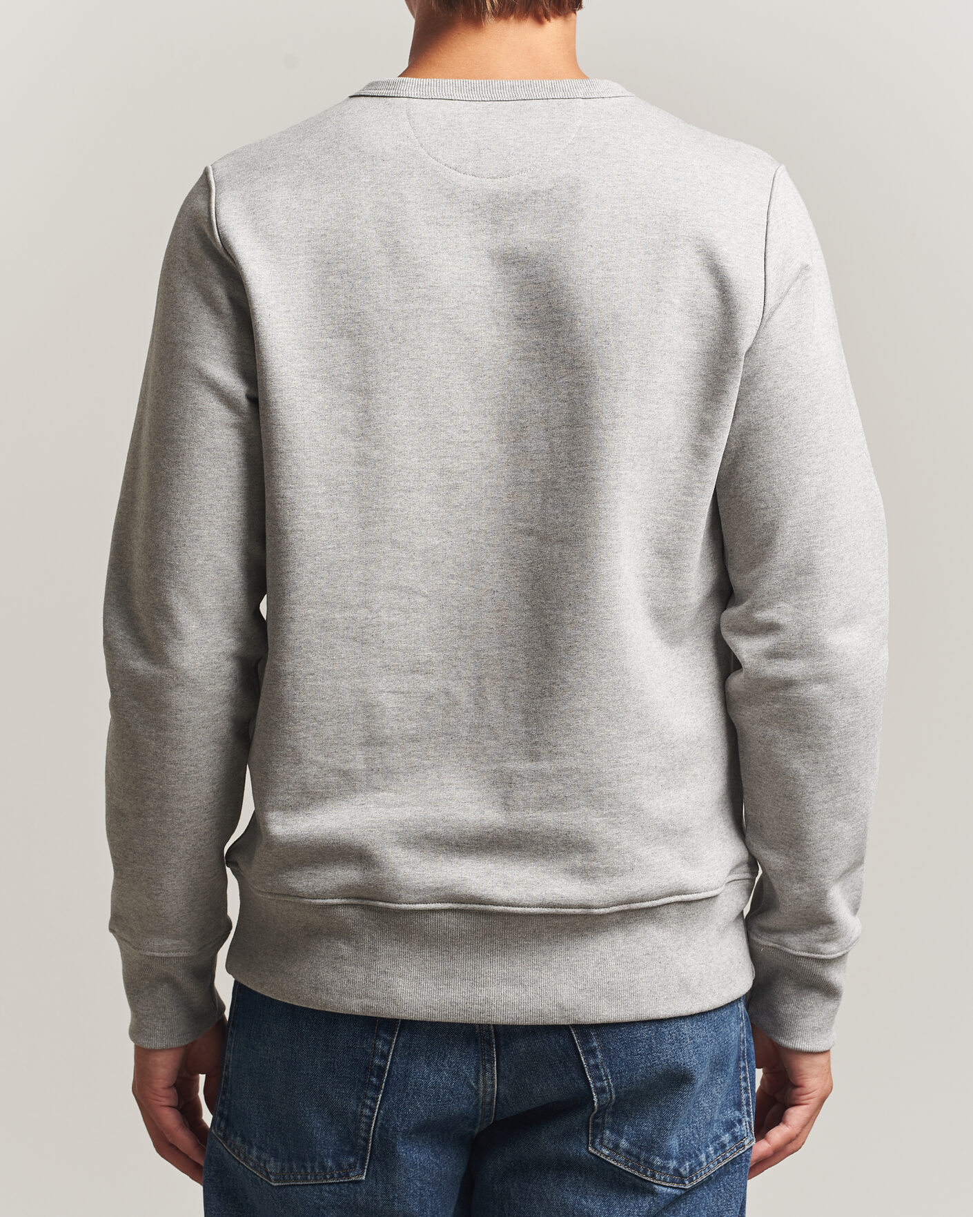 Herre | Gensere | Merz b. Schwanen | Classic Fit Loopwheeled Heavyweight Sweatshirt Grey Melange