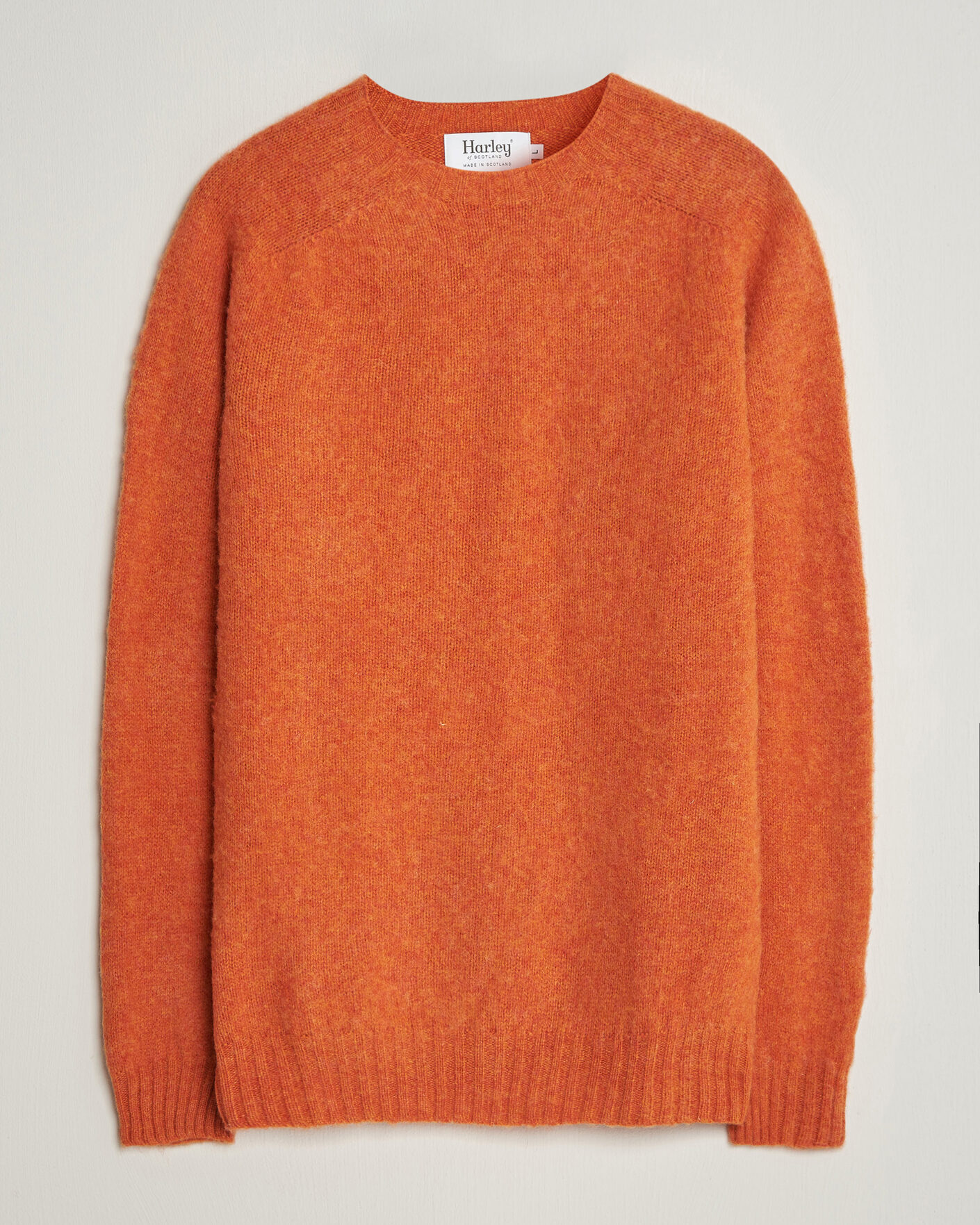 Herre | Gensere | Harley Of Scotland | Brushed Supersoft Lambswool Crewneck Satsuma