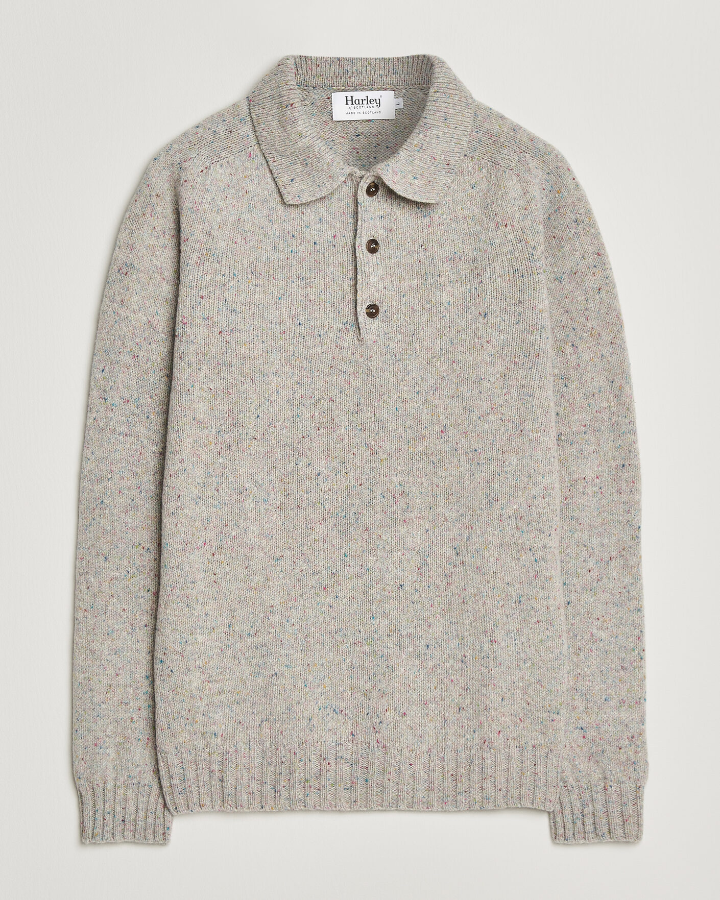 Herre | Gensere | Harley Of Scotland | Donegal Wool Polo Machair