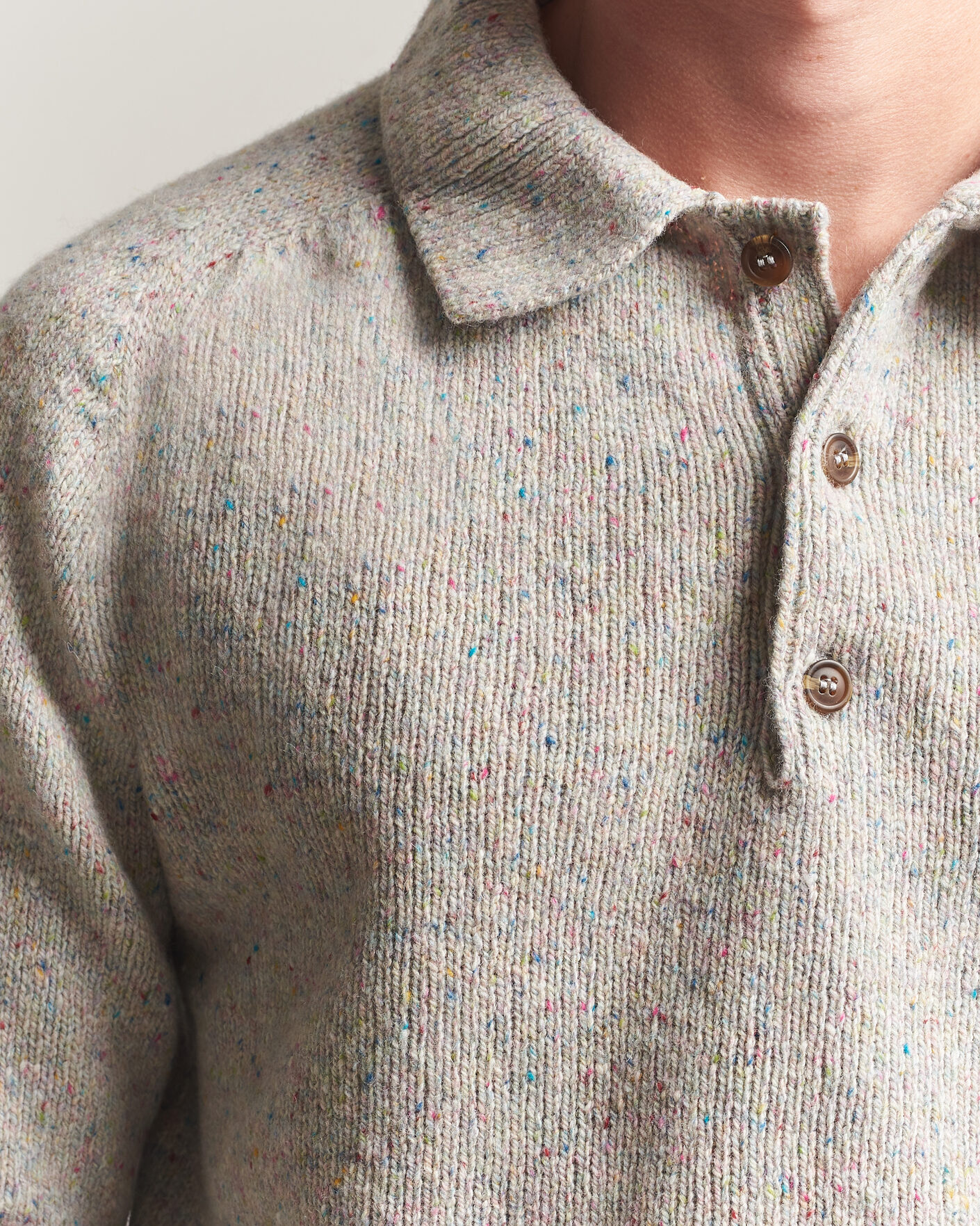 Herre | Gensere | Harley Of Scotland | Donegal Wool Polo Machair