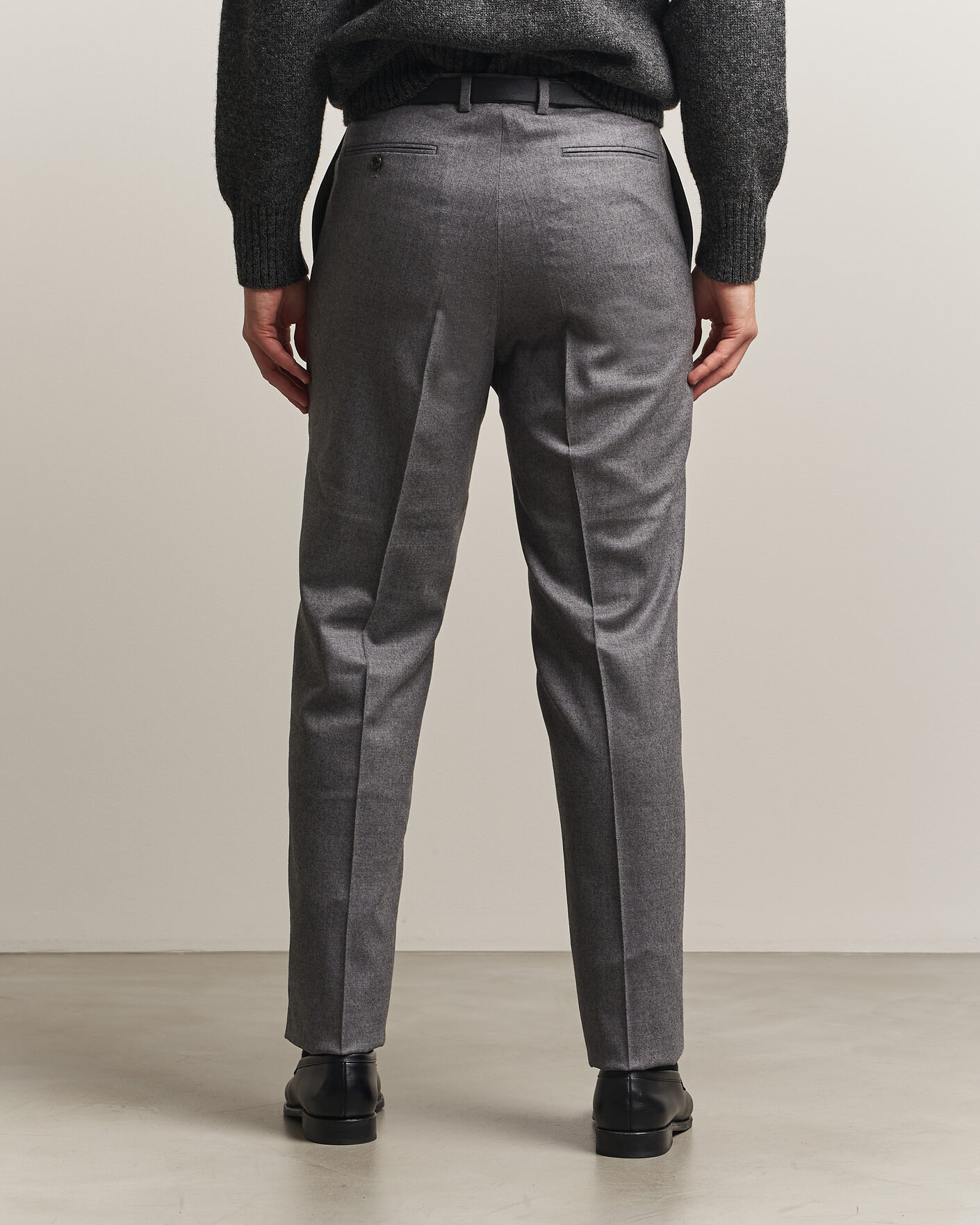 Herre | Bukser | Kamakura Shirts | Saxony Wool Ivy Trousers Mid Gray
