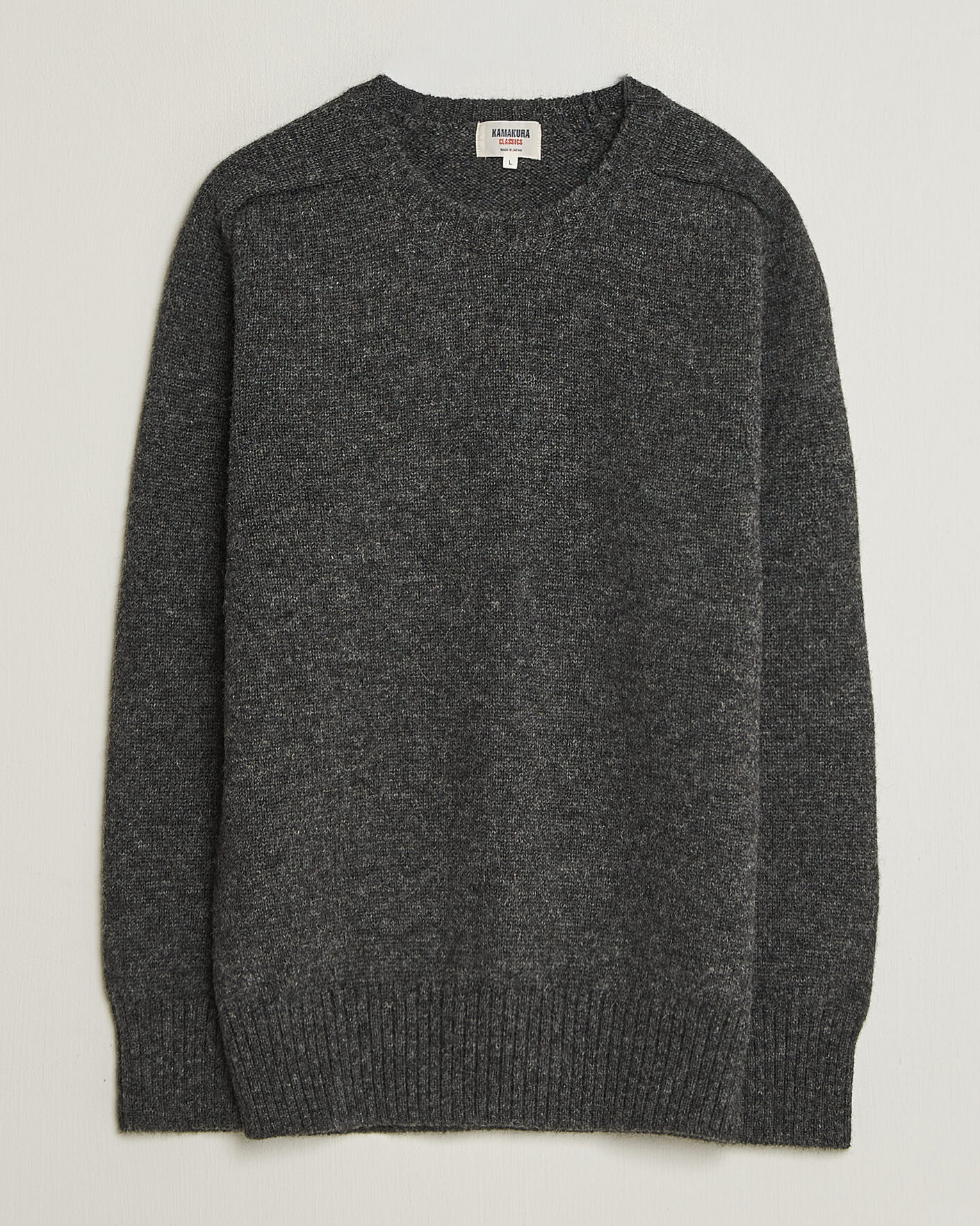 Herre | Gensere | Kamakura Shirts | 5 Gauge Shetland Sweater Gray