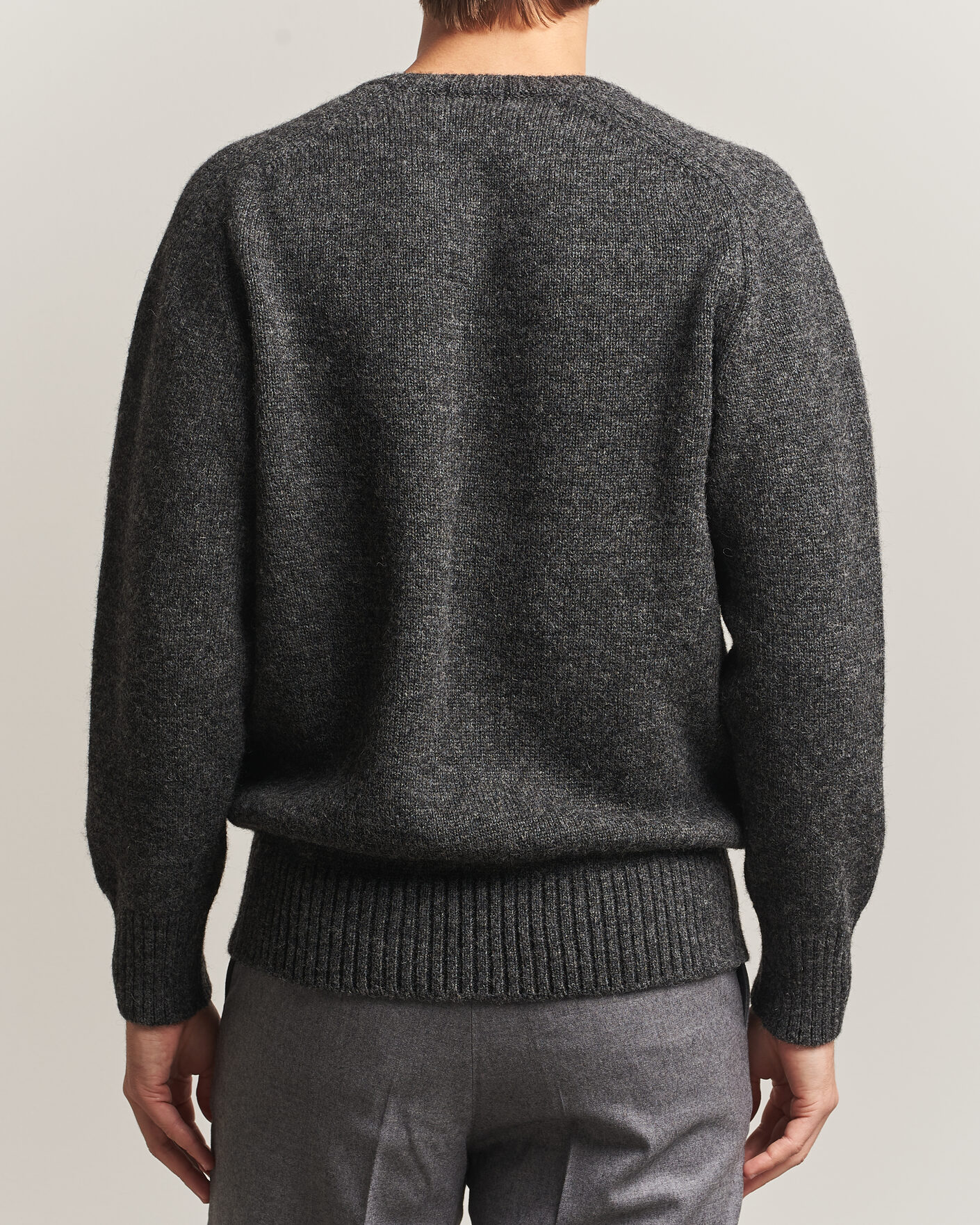 Herre | Gensere | Kamakura Shirts | 5 Gauge Shetland Sweater Gray