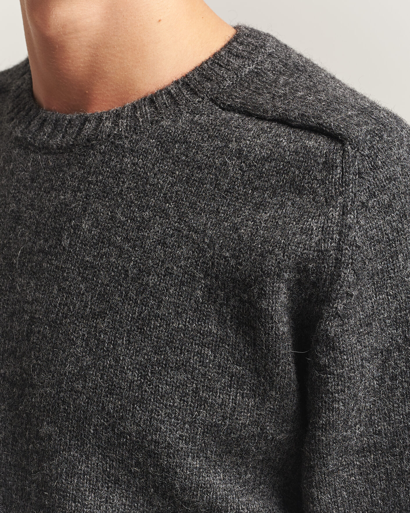 Herre | Gensere | Kamakura Shirts | 5 Gauge Shetland Sweater Gray