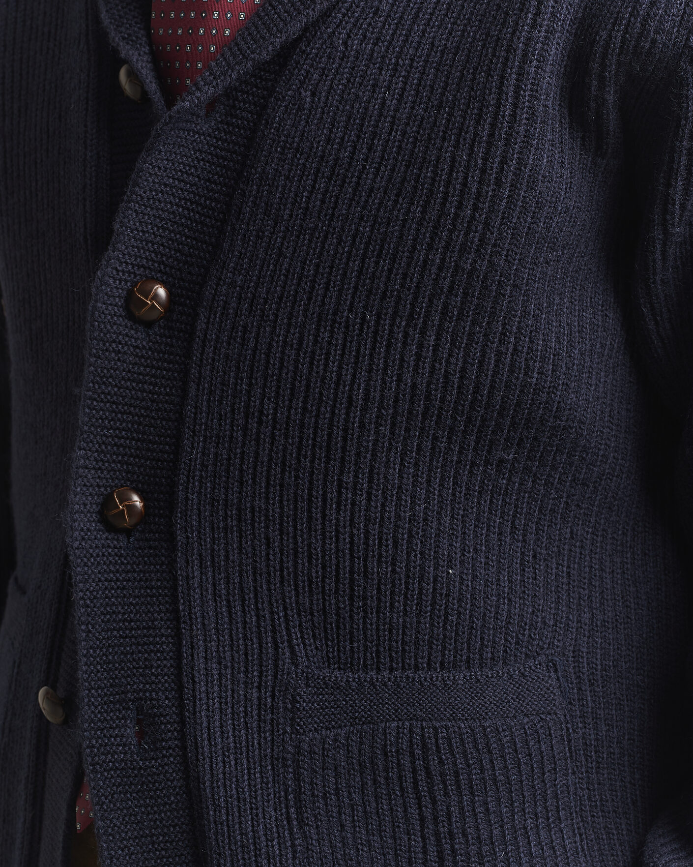 Herre | Gensere | Kamakura Shirts | McQueen Shawl Collar Cardigan Navy