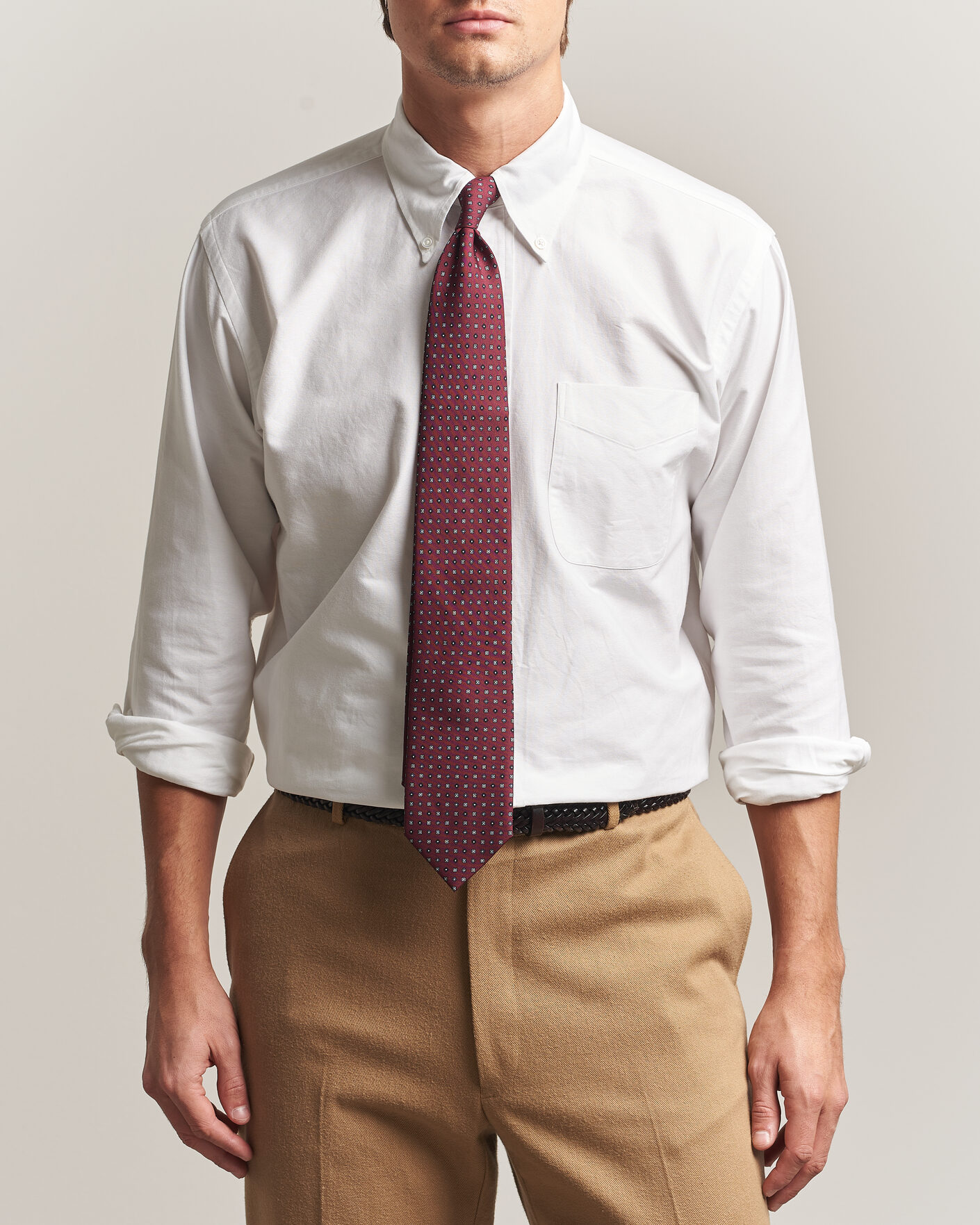 Herre | Skjorter | Kamakura Shirts | Ametora Japanese Oxford BD Shirt White