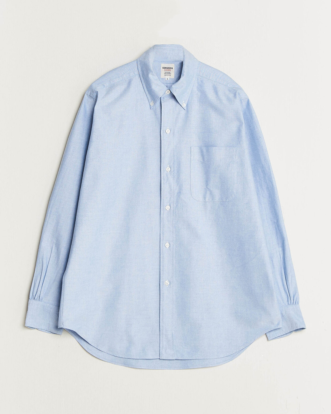 Herre | Skjorter | Kamakura Shirts | Ametora Japanese Oxford BD Shirt Light Blue