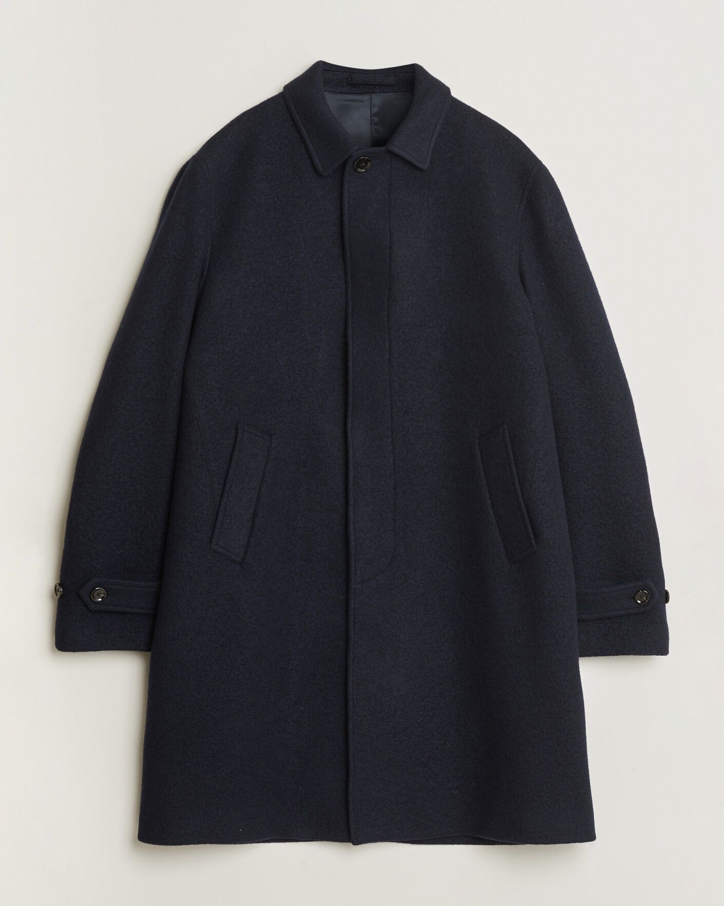Herre | Jakker | Lardini | Wool/Cashmere Boucle Car Coat Navy