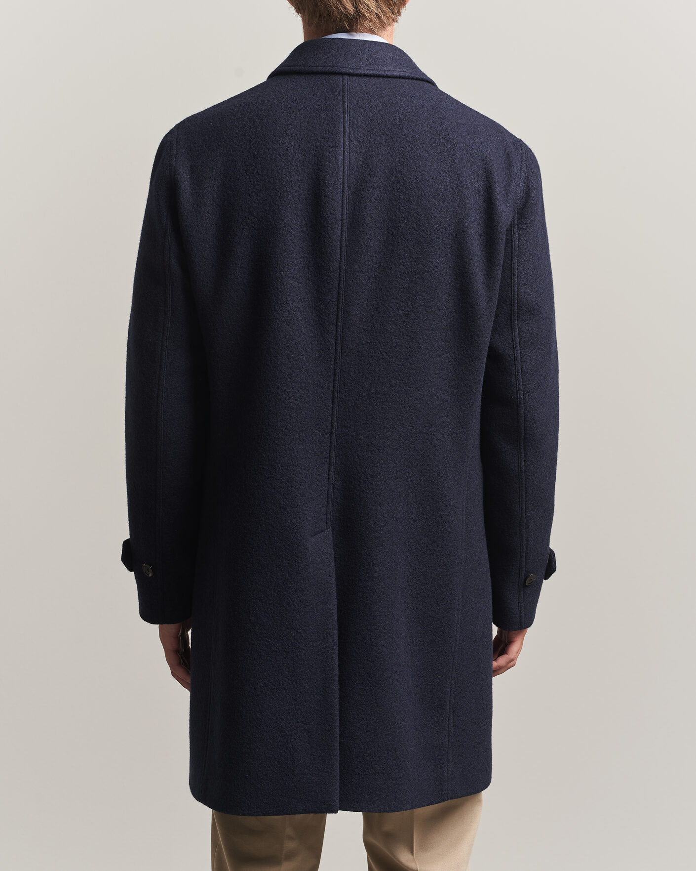 Herre | Jakker | Lardini | Wool/Cashmere Boucle Car Coat Navy
