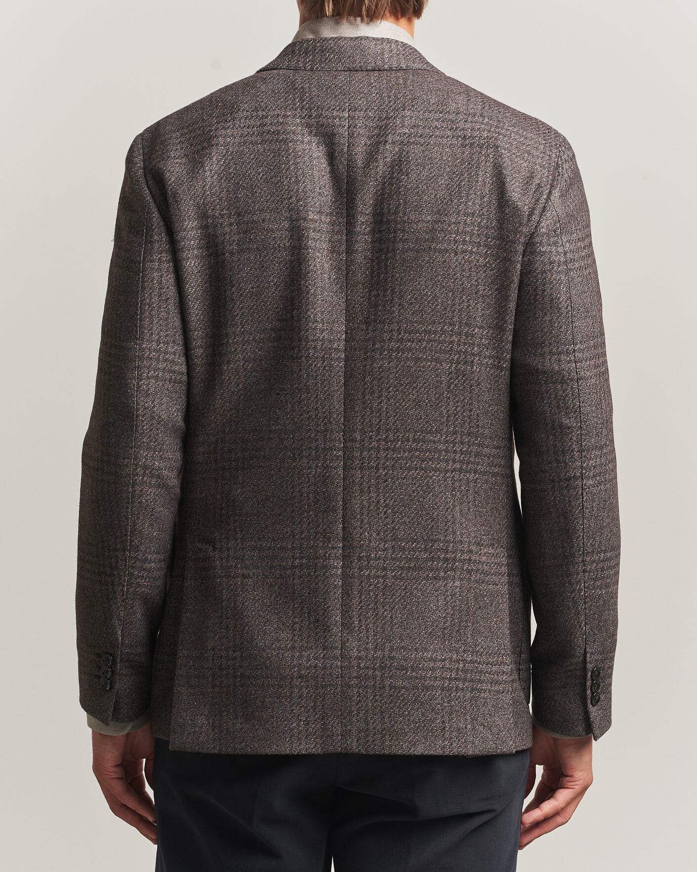 Herre | Dressjakker | Lardini | Wool Structure Checked Blazer Brown