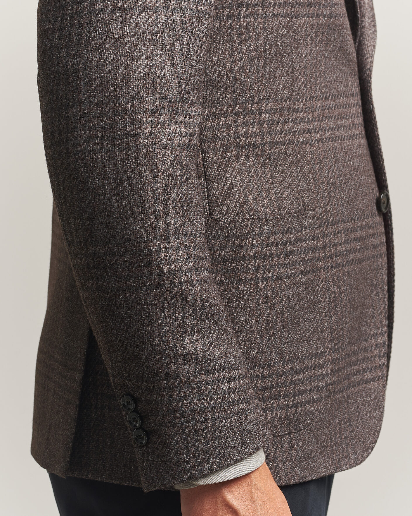 Herre | Dressjakker | Lardini | Wool Structure Checked Blazer Brown