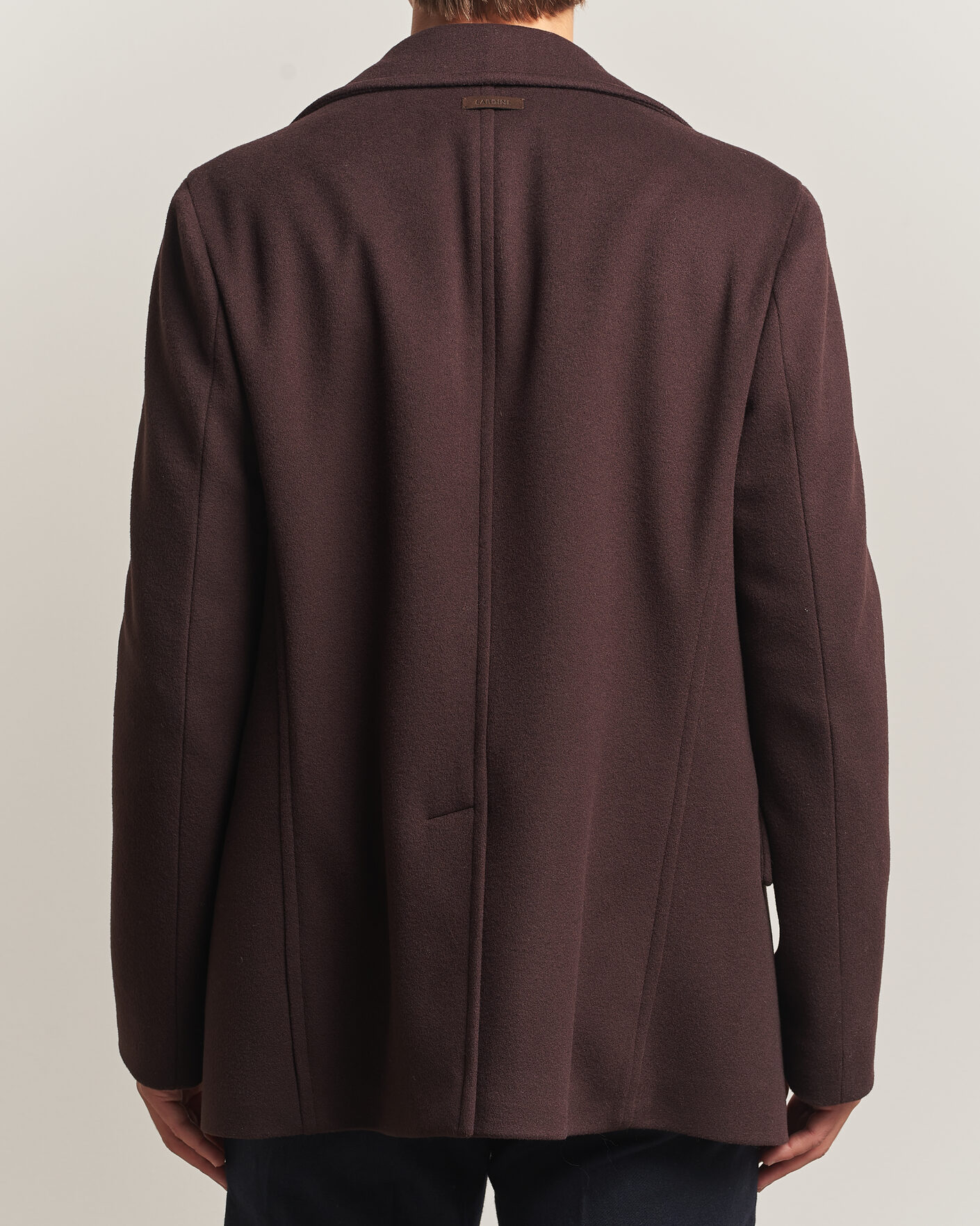 Herre | Jakker | Lardini | Wool Peacoat Brown