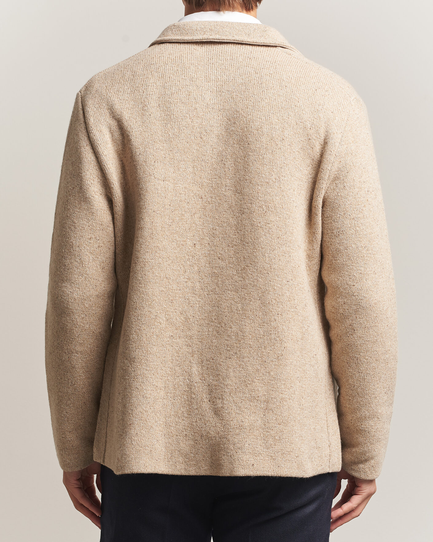 Herre | Gensere | Lardini | Knitted Shirt Jacket Beige