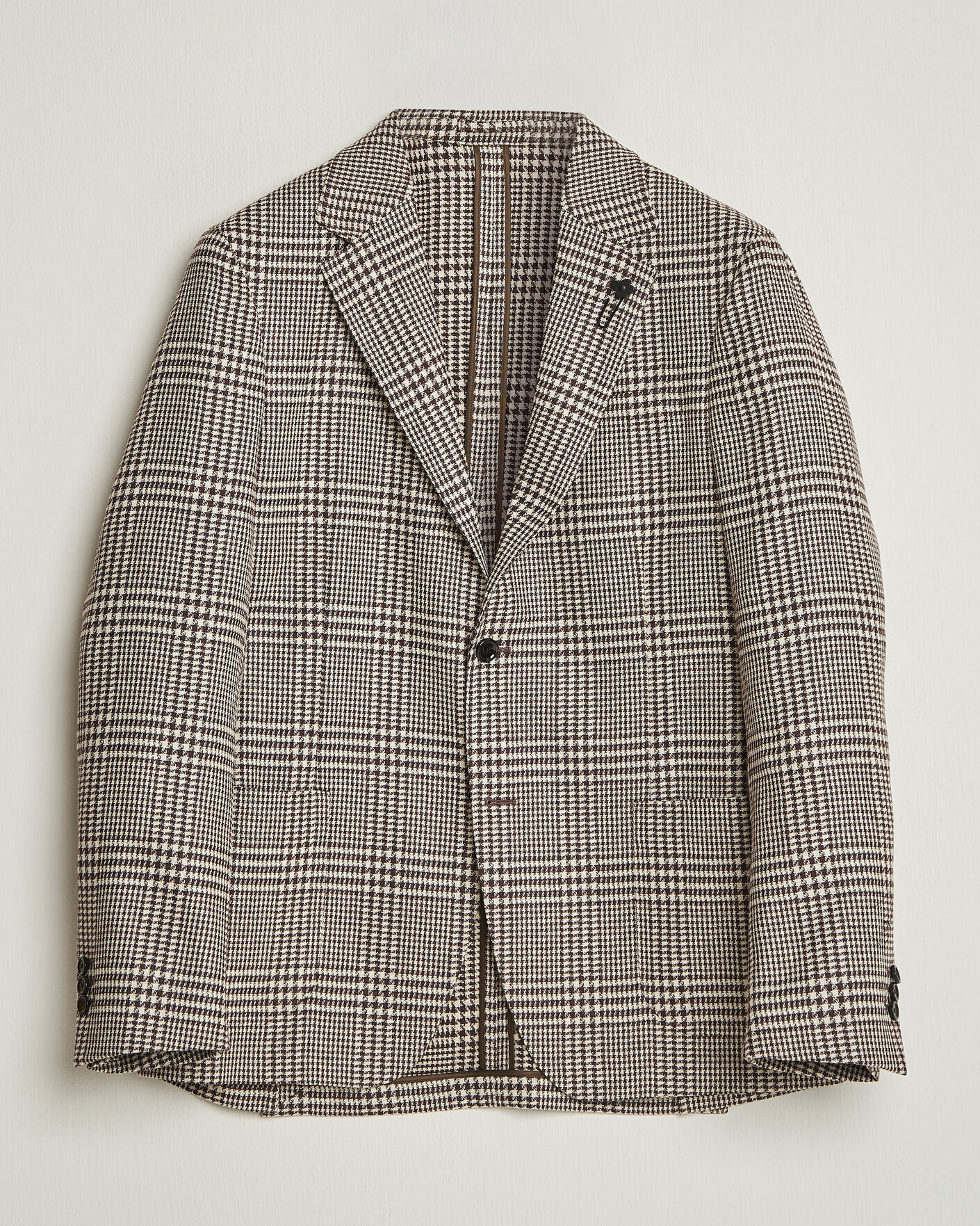 Herre | Dressjakker | Lardini | Wool/Cashmere Checked Blazer Brown