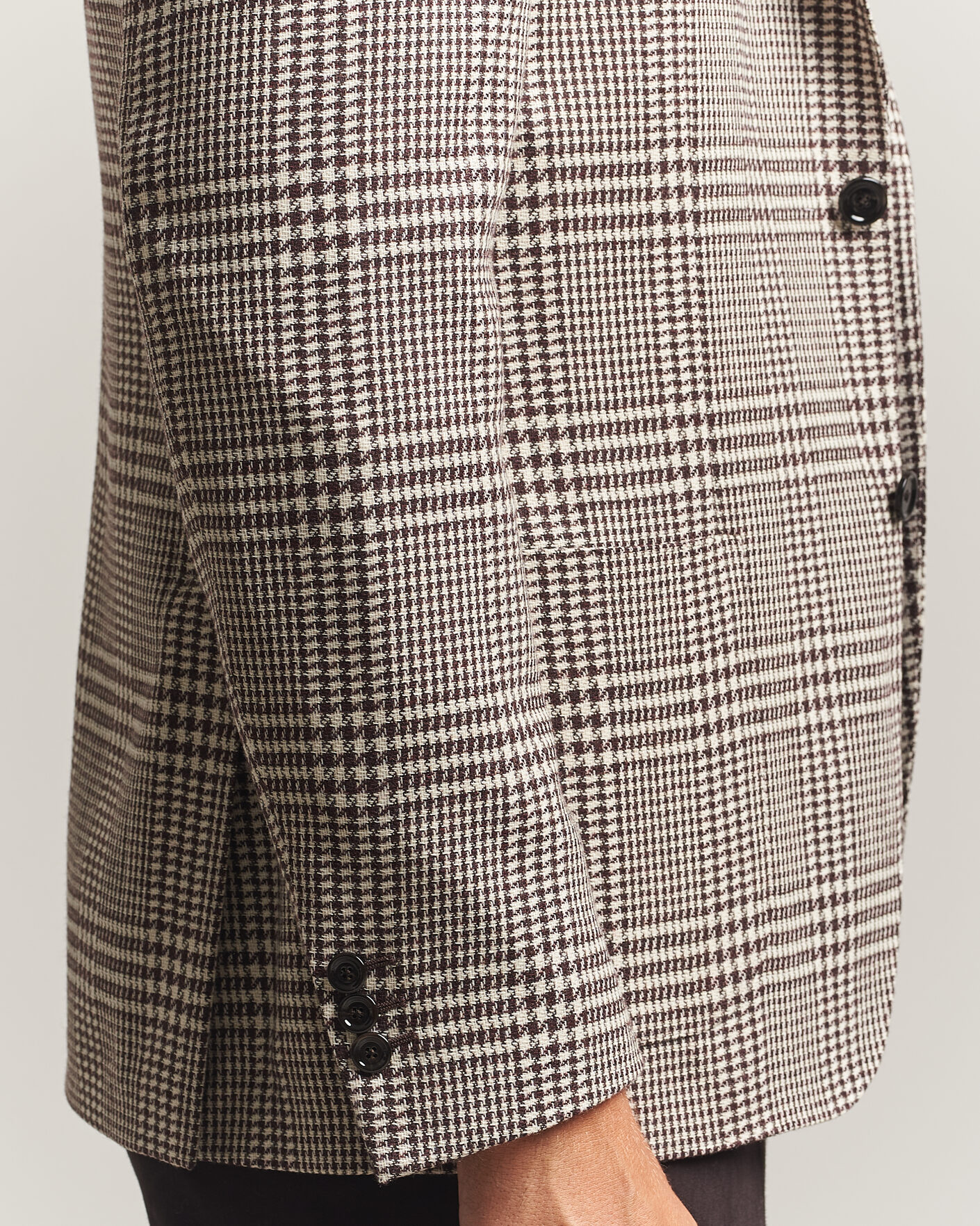 Herre | Dressjakker | Lardini | Wool/Cashmere Checked Blazer Brown
