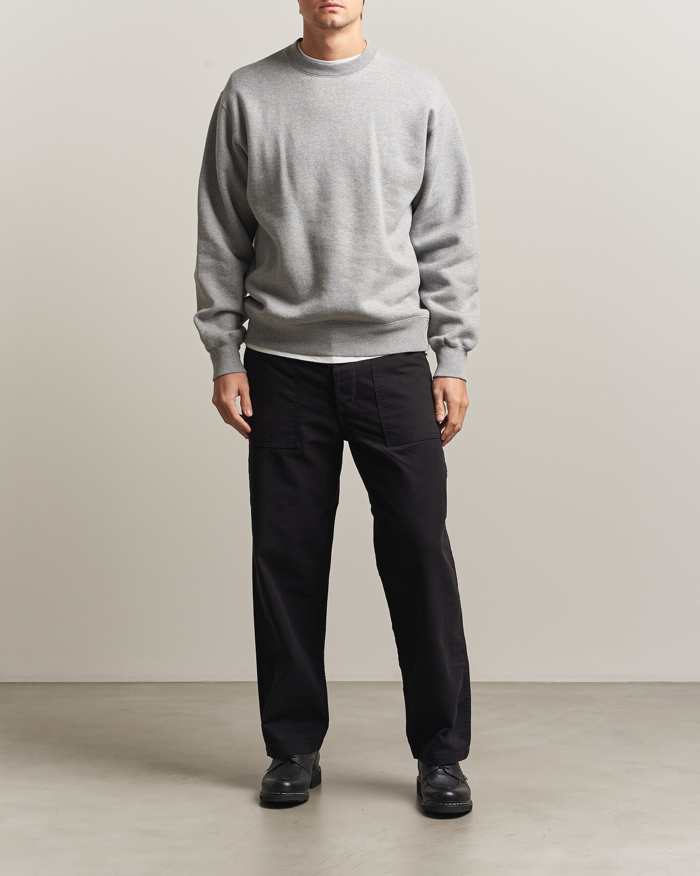 Herre | Bukser | orSlow | Regular Fit Original Sateen Fatigue Pants Black