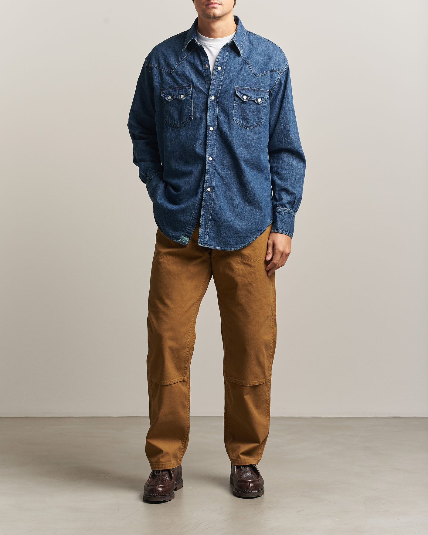 Herre | Bukser | orSlow | Double Knee Work Trousers Brown