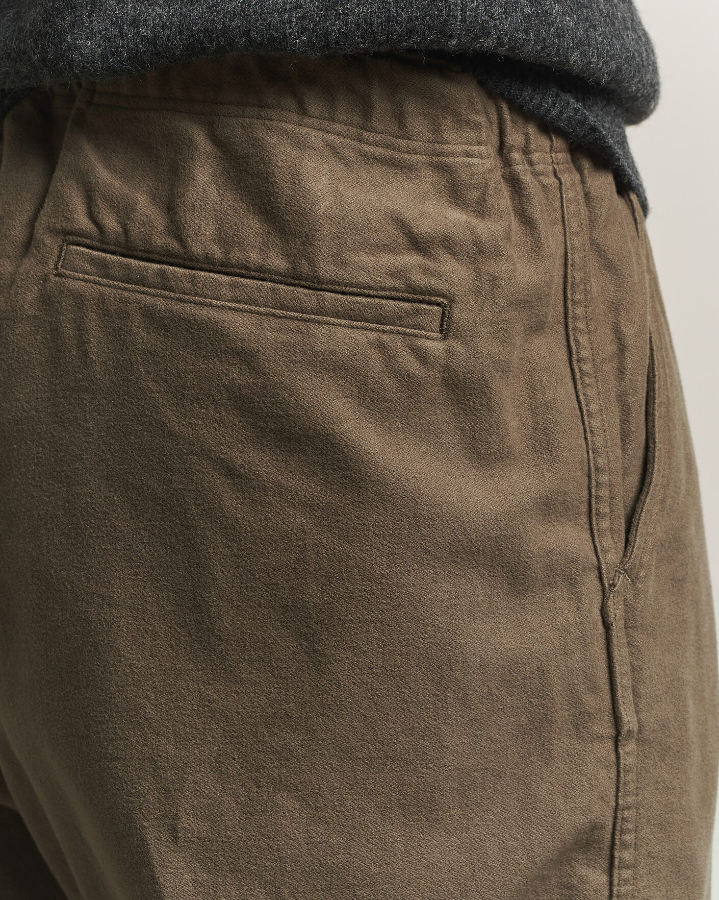 Herre | Bukser | orSlow | Wide Fit New Yorker Brushed Trousers Moss Gray