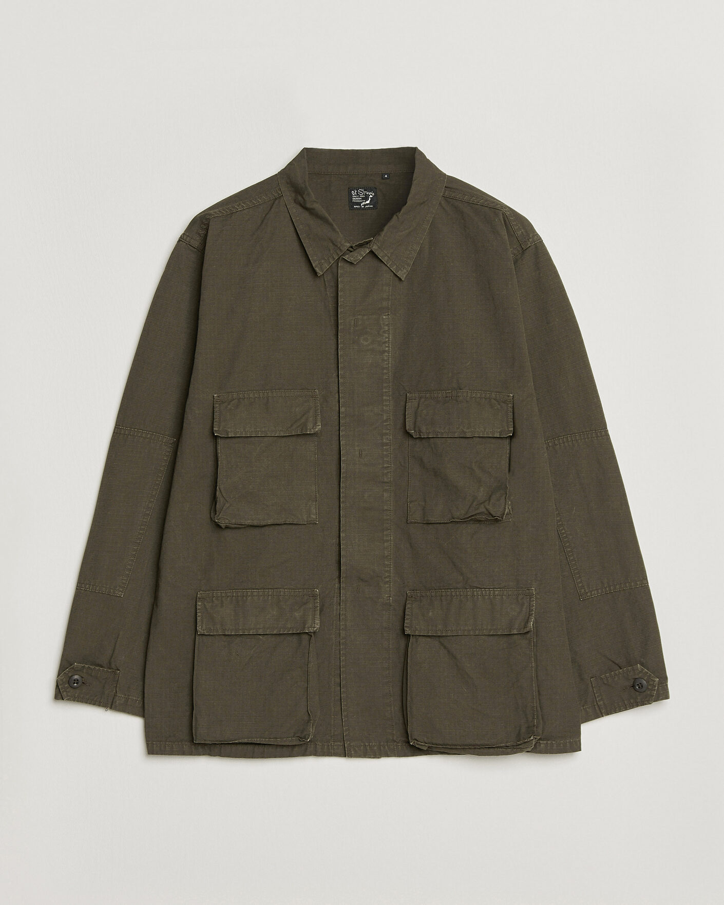 Herre | Jakker | orSlow | B.D.U. Stone Washed Jacket Coffee Brown