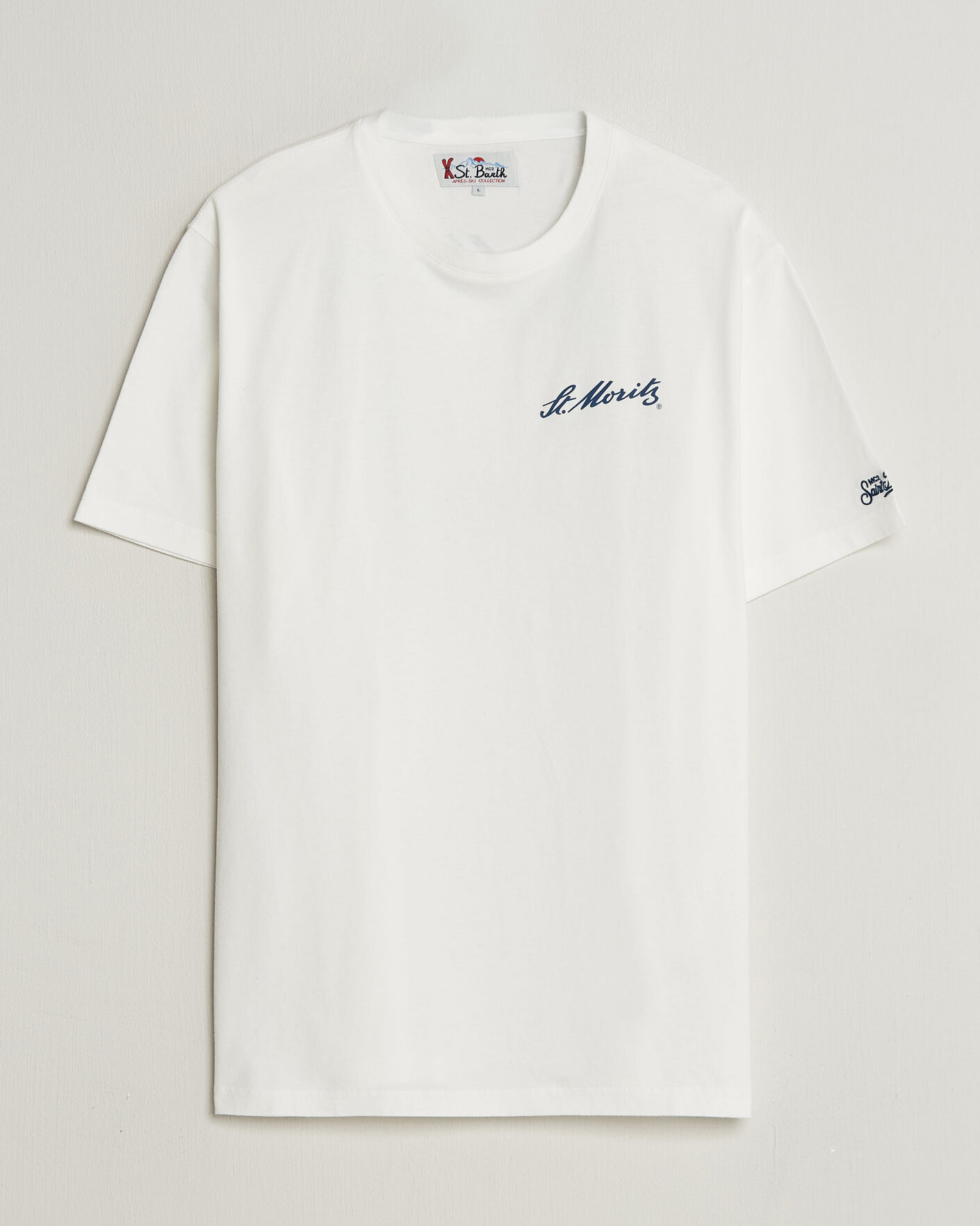 Herre | T-Shirts | MC2 Saint Barth | Back Printed Cotton T-Shirt St Moritz Racing