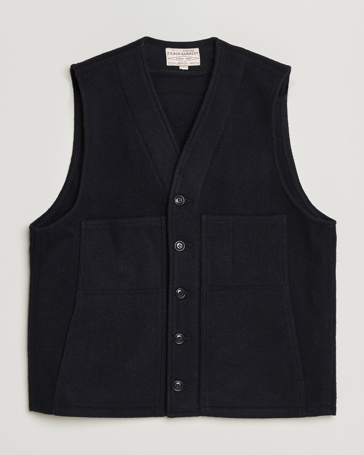 Herre | Vester | Filson | Mackinaw Wool Vest Navy