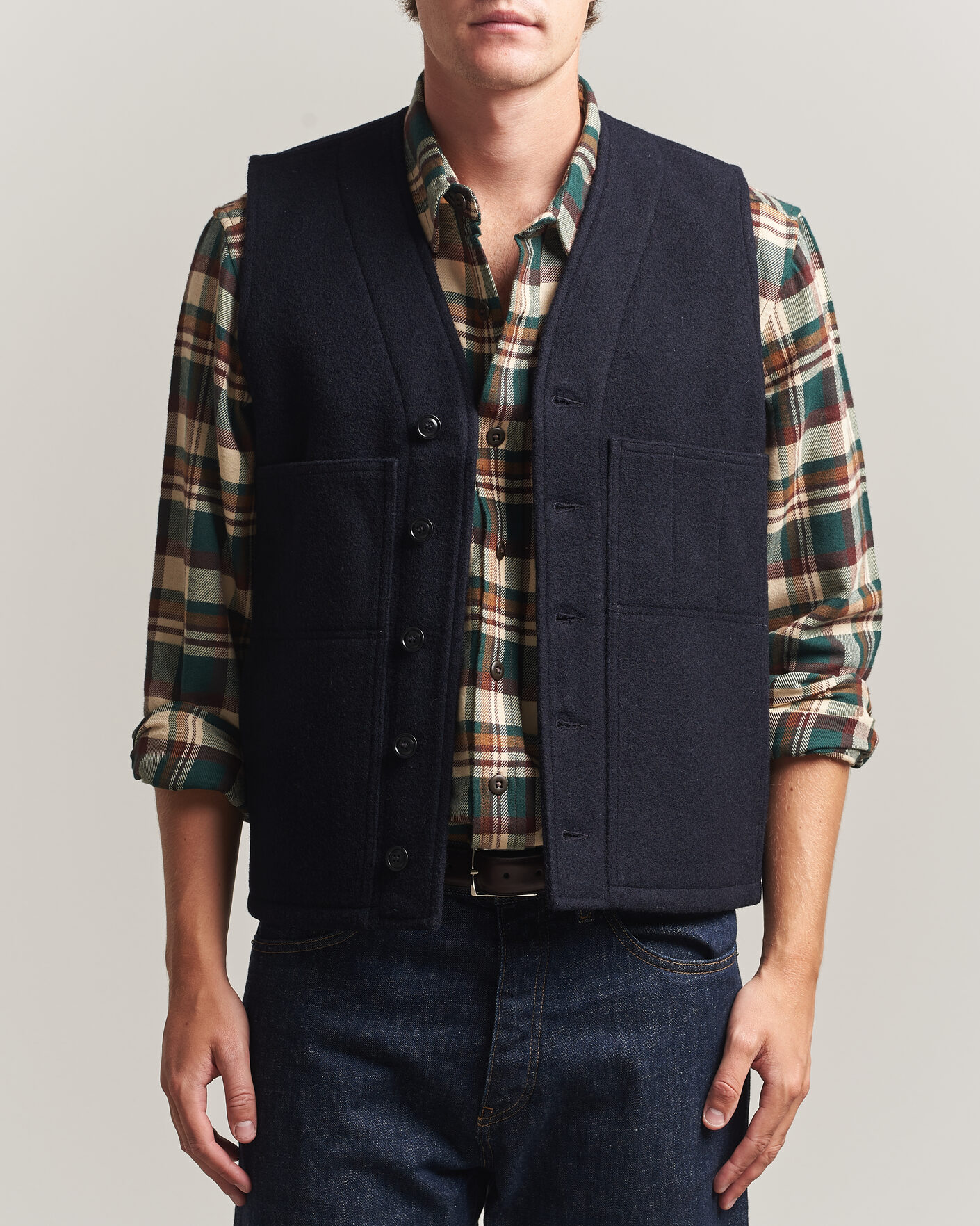 Herre | Vester | Filson | Mackinaw Wool Vest Navy