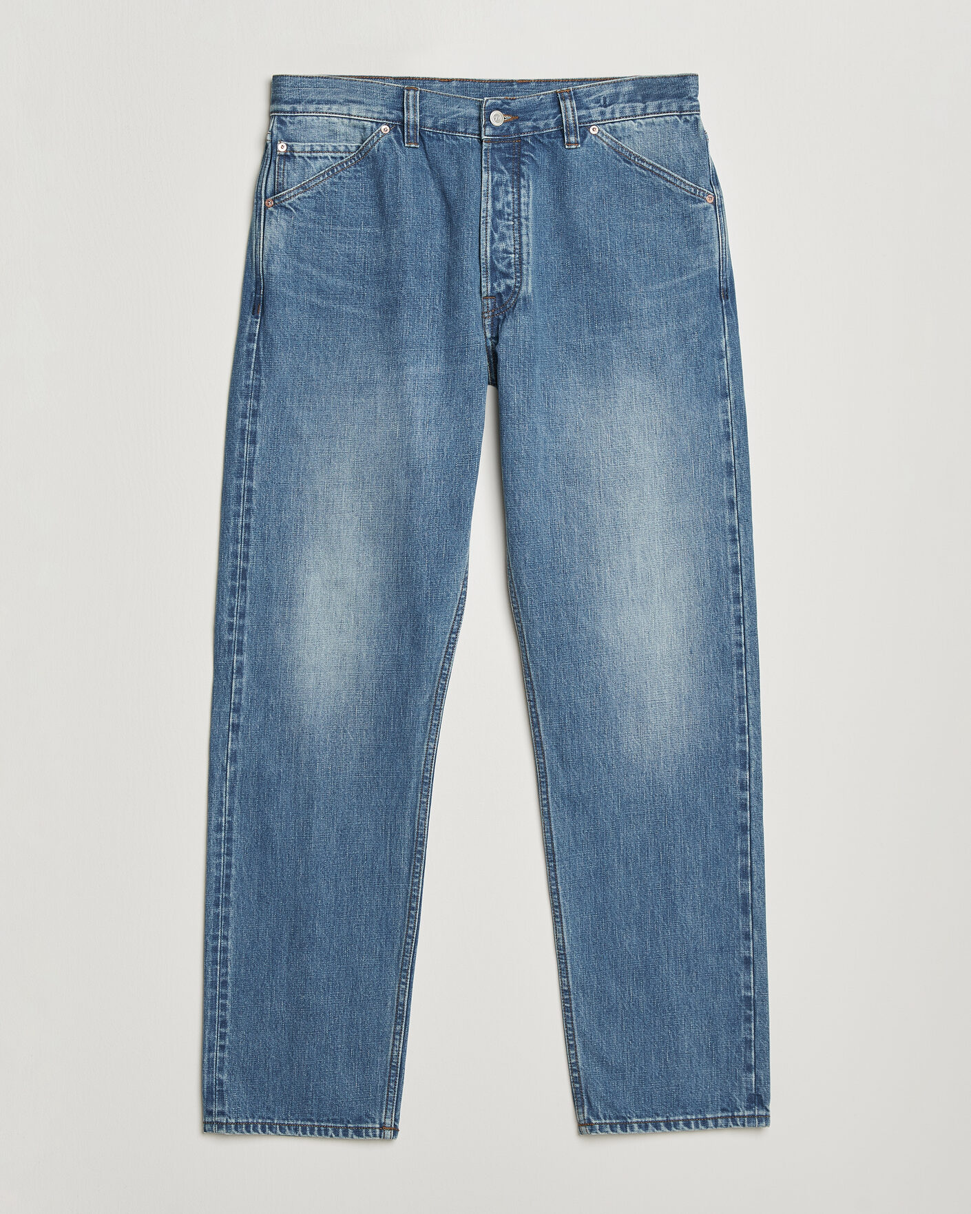 Herre | Jeans | Drake's | 5-Pocket Japanese Selvedge Denim Stone Wash