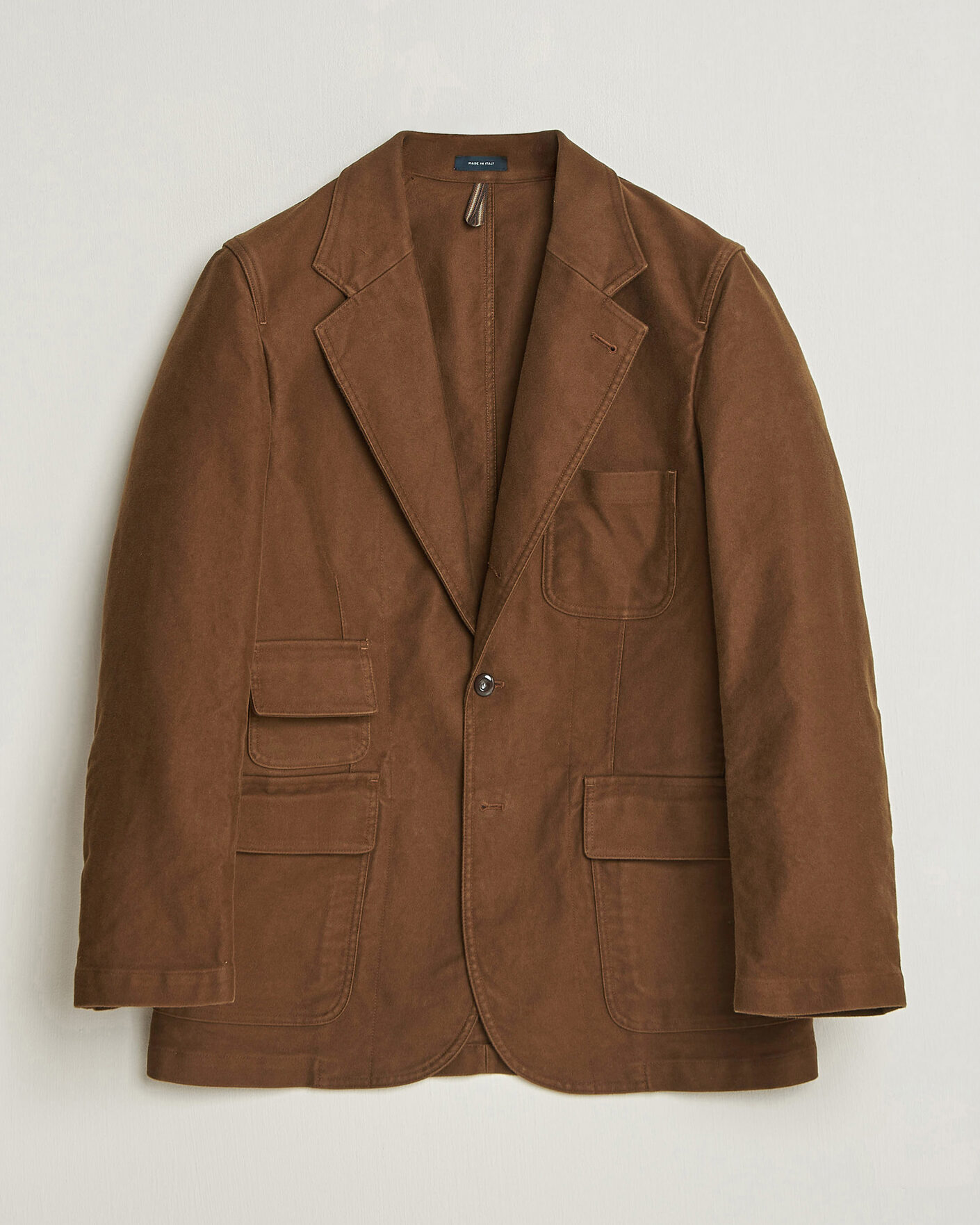 Herre | Dressjakker | Drake's | MKIV Japanese Moleskin Games Blazer Brown