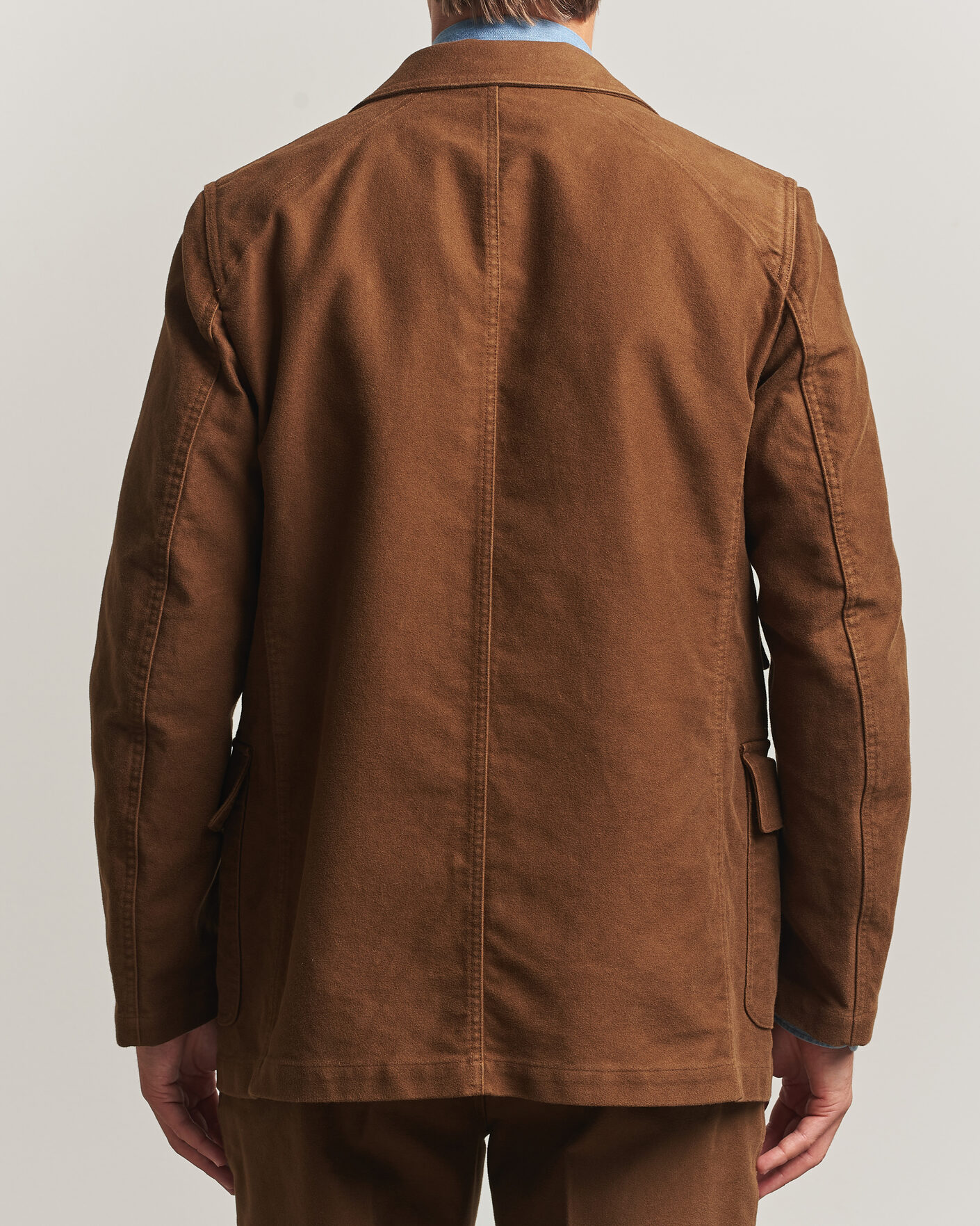 Herre | Dressjakker | Drake's | MKIV Japanese Moleskin Games Blazer Brown