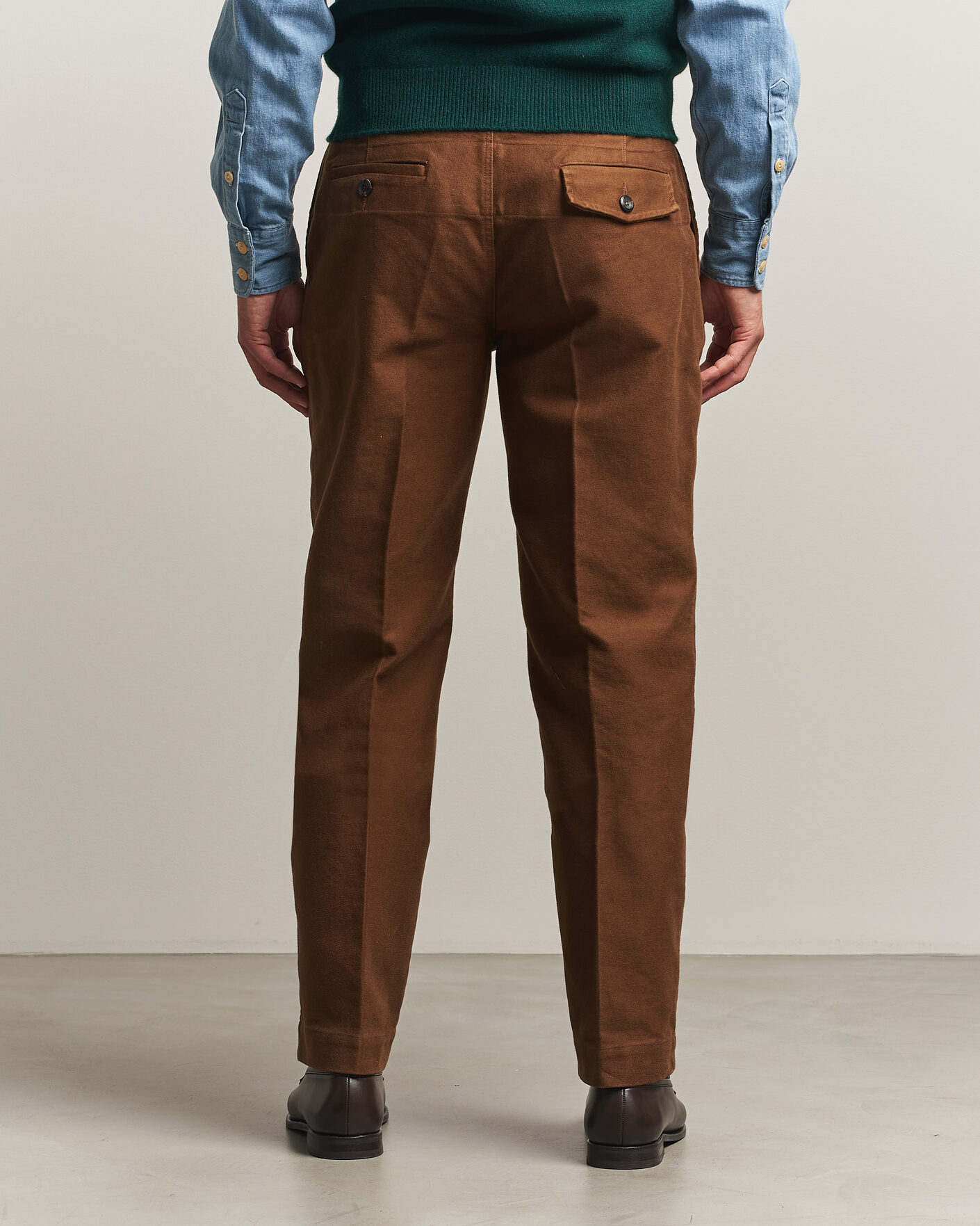 Herre | Bukser | Drake's | MKIV Japanese Moleskin Games Trousers Brown