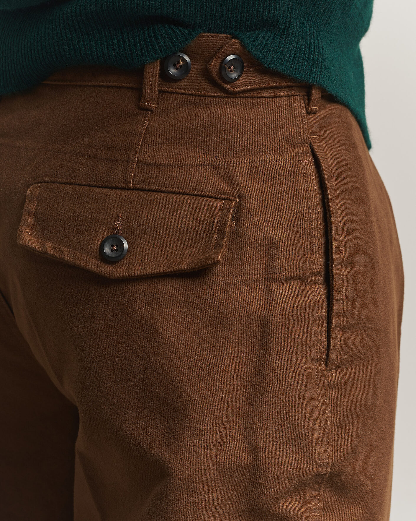 Herre | Bukser | Drake's | MKIV Japanese Moleskin Games Trousers Brown