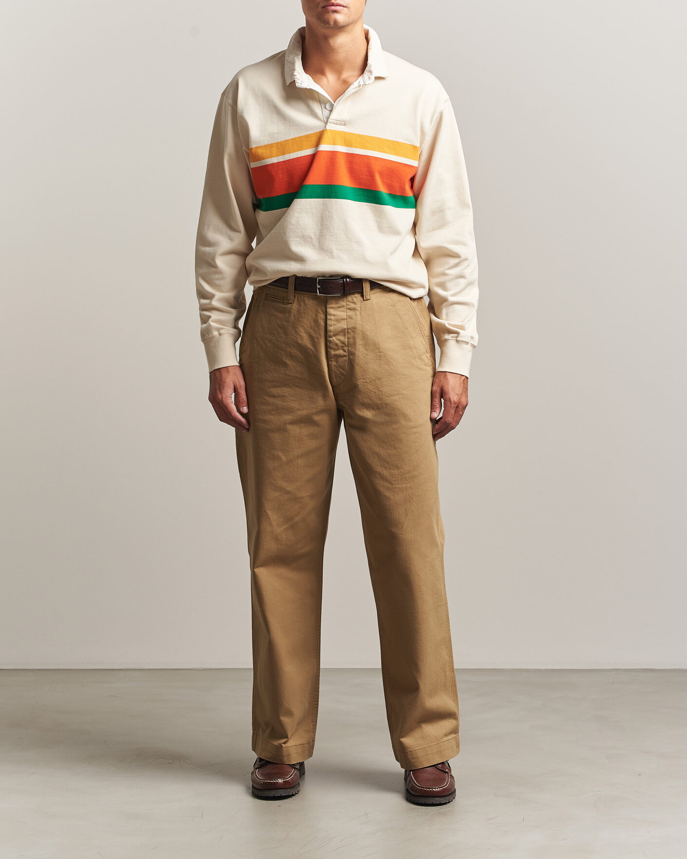 Herre | Bukser | Drake's | Twill Officer Chino Beige