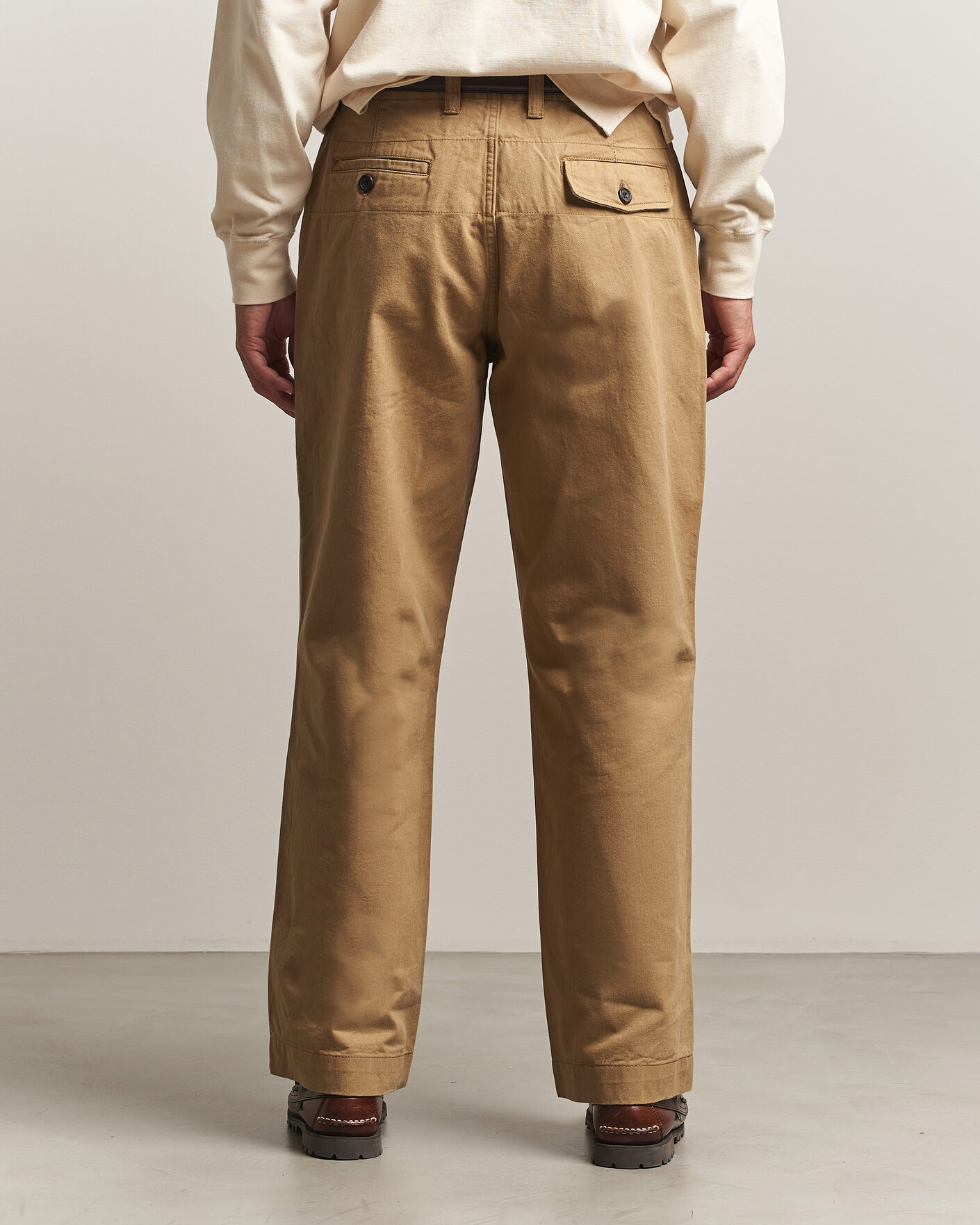 Herre | Bukser | Drake's | Twill Officer Chino Beige