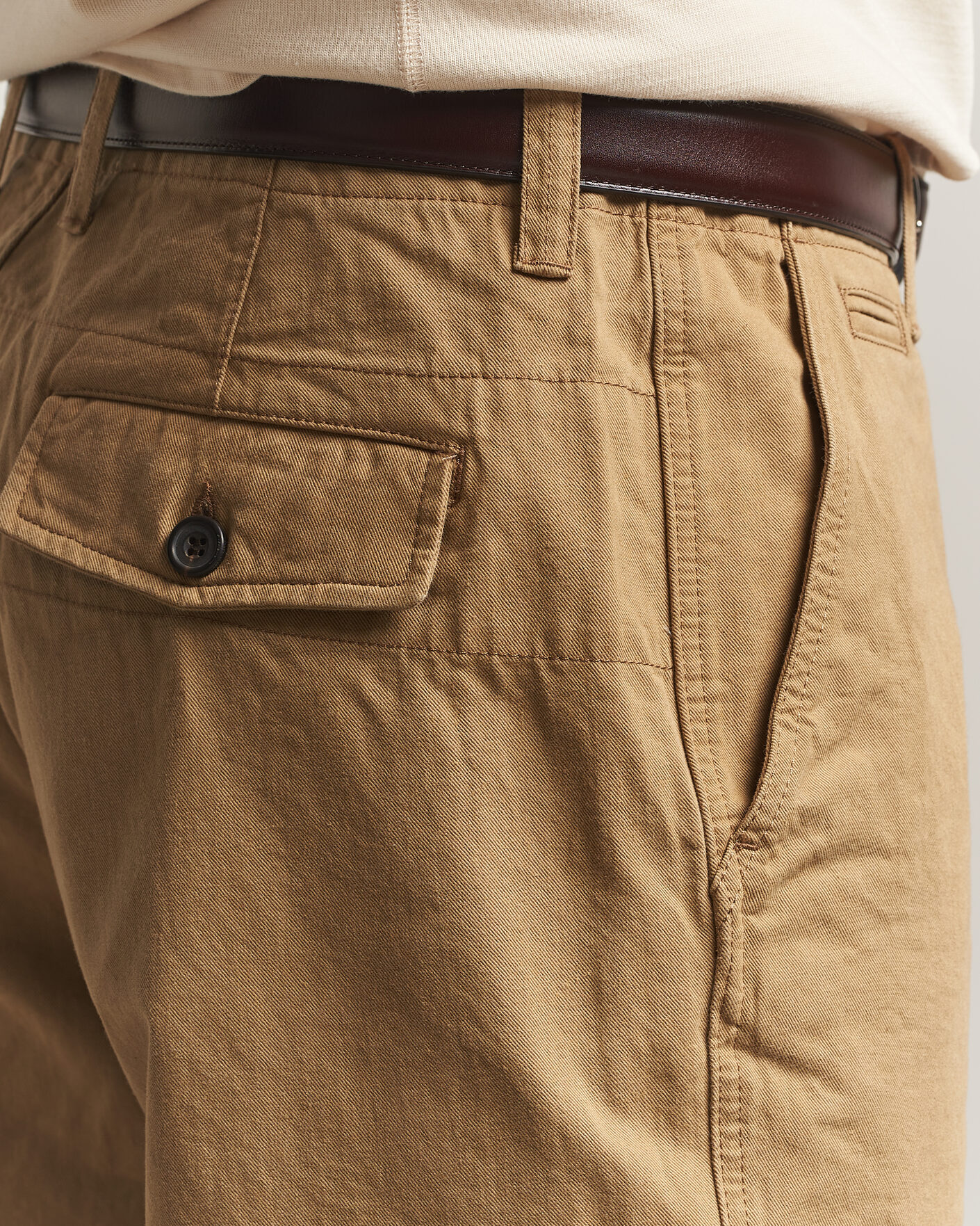 Herre | Bukser | Drake's | Twill Officer Chino Beige