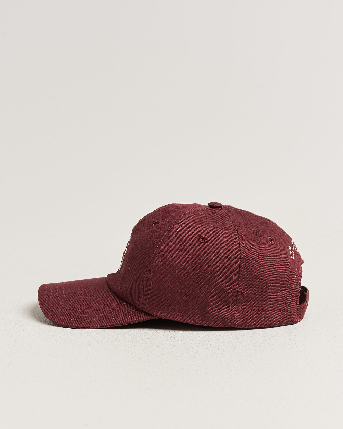 Herre | Hatter og capser | Drake's | Cross Stitch D Twill Baseball Cap Burgundy