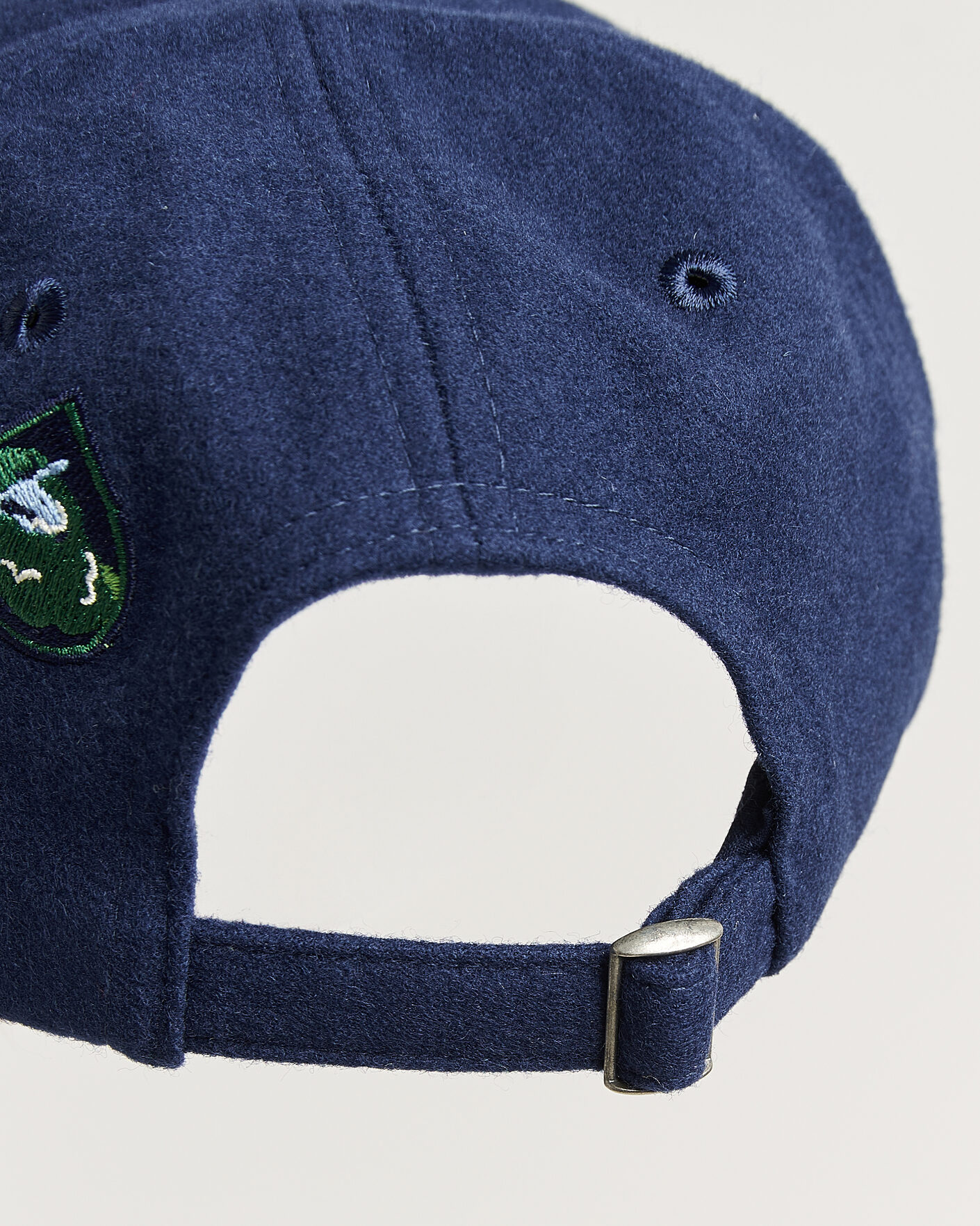 Herre | Hatter og capser | Drake's | Crest Merino Wool Baseball Cap Navy