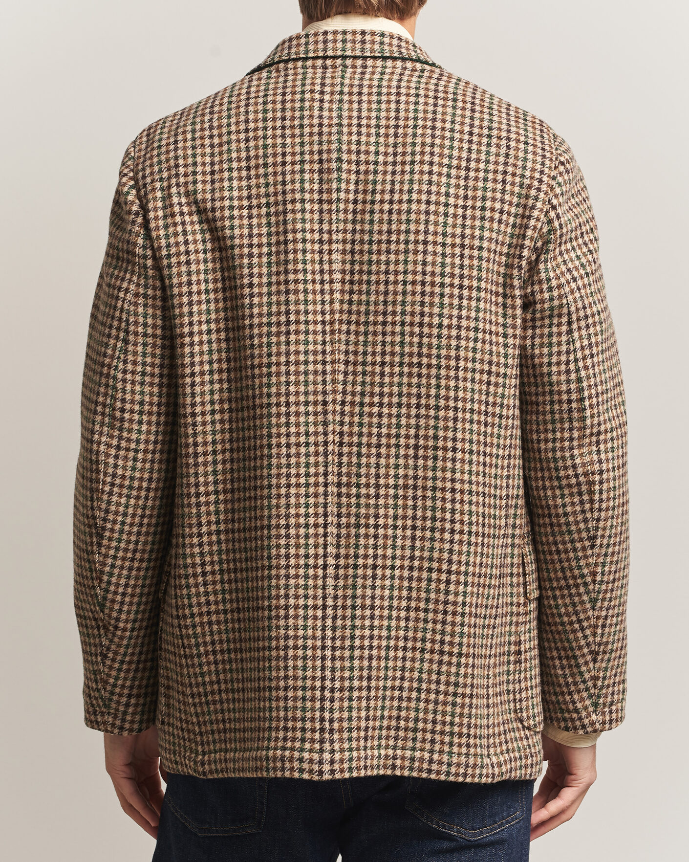 Herre | Dressjakker | Drake's | MKVII Tweed Houndcheck Games Blazer Brown