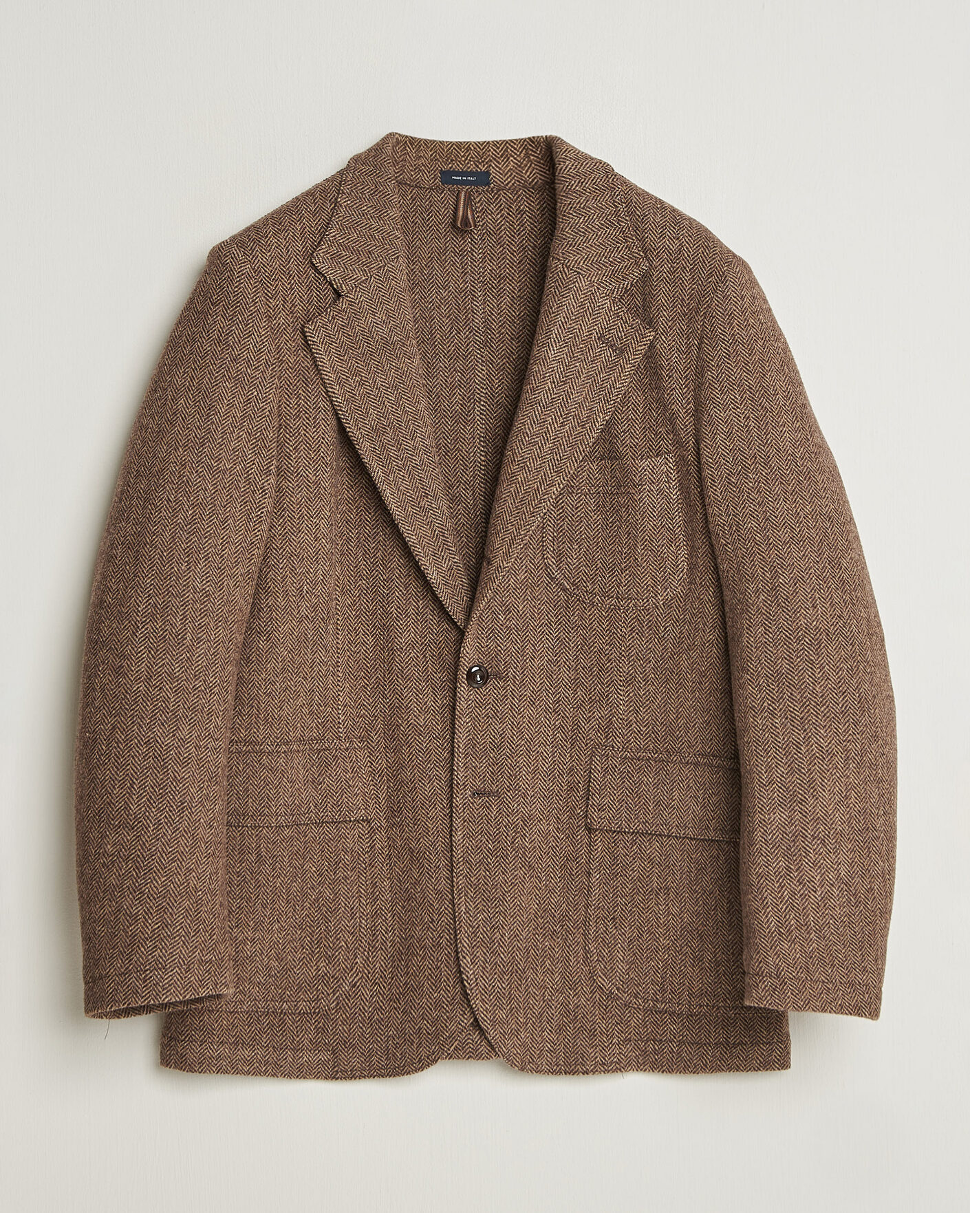 Herre | Dressjakker | Drake's | MKVII Tweed Herringbone Games Blazer Brown
