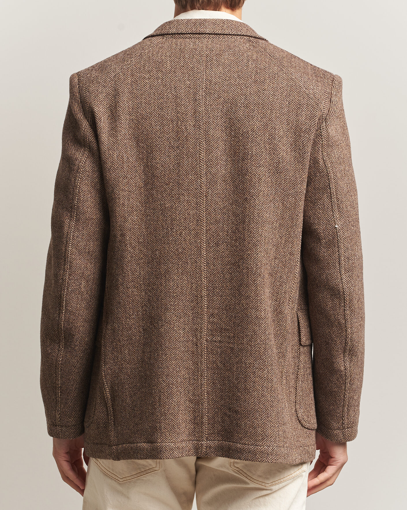 Herre | Dressjakker | Drake's | MKVII Tweed Herringbone Games Blazer Brown