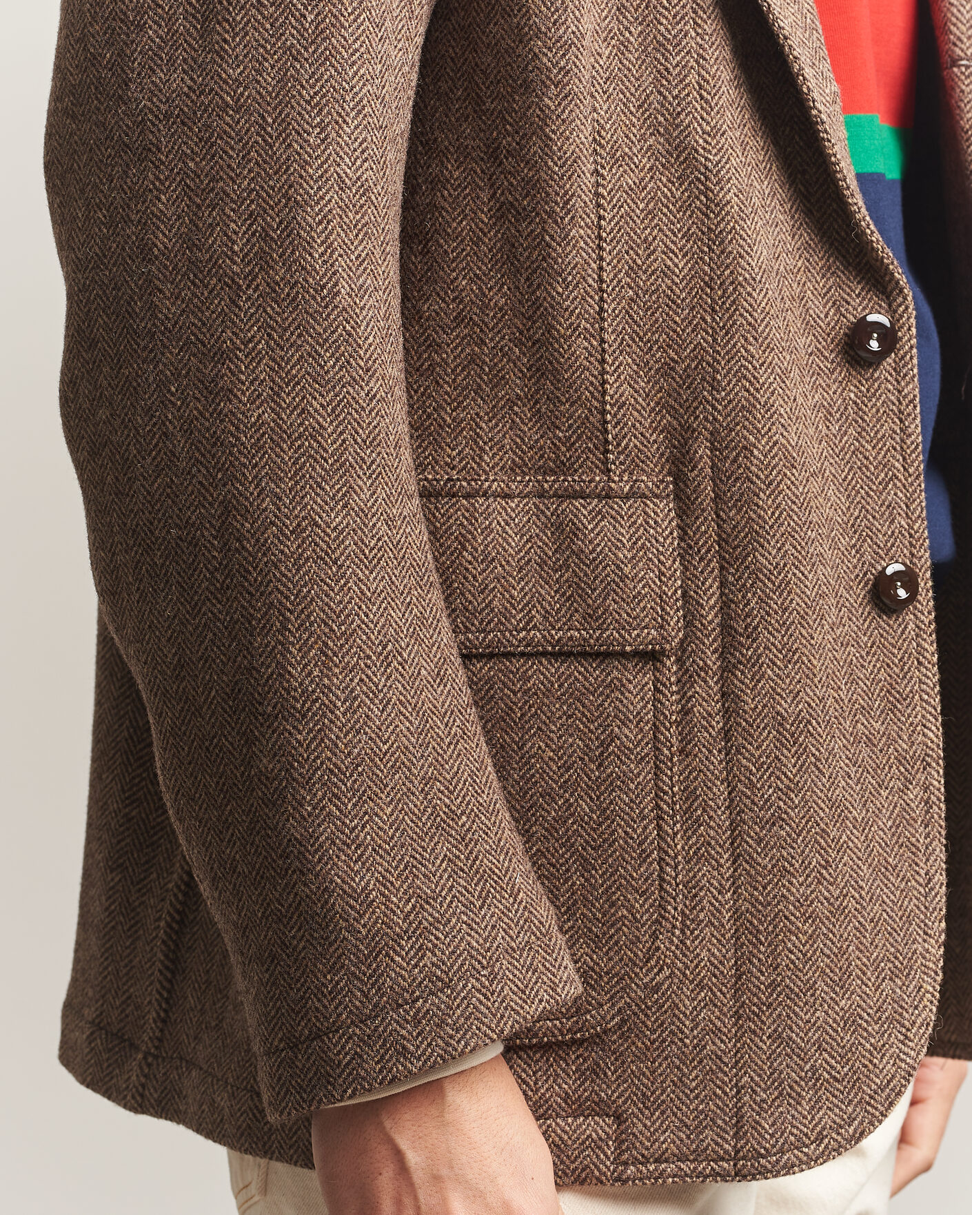 Herre | Dressjakker | Drake's | MKVII Tweed Herringbone Games Blazer Brown