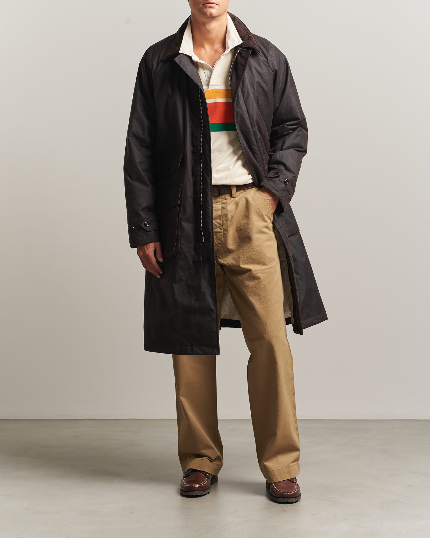 Herre | Jakker | Drake's | Military Waxed Mac Rustic