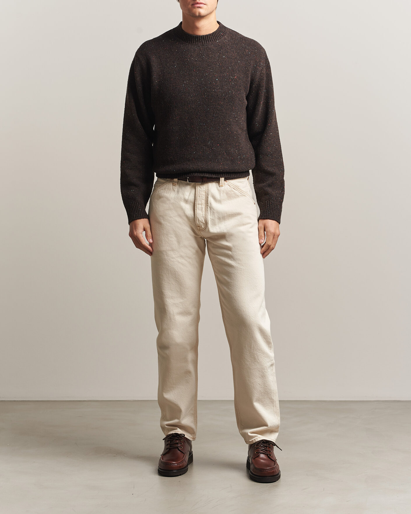 Herre | Gensere | Drake's | Donegal Crewneck Brown
