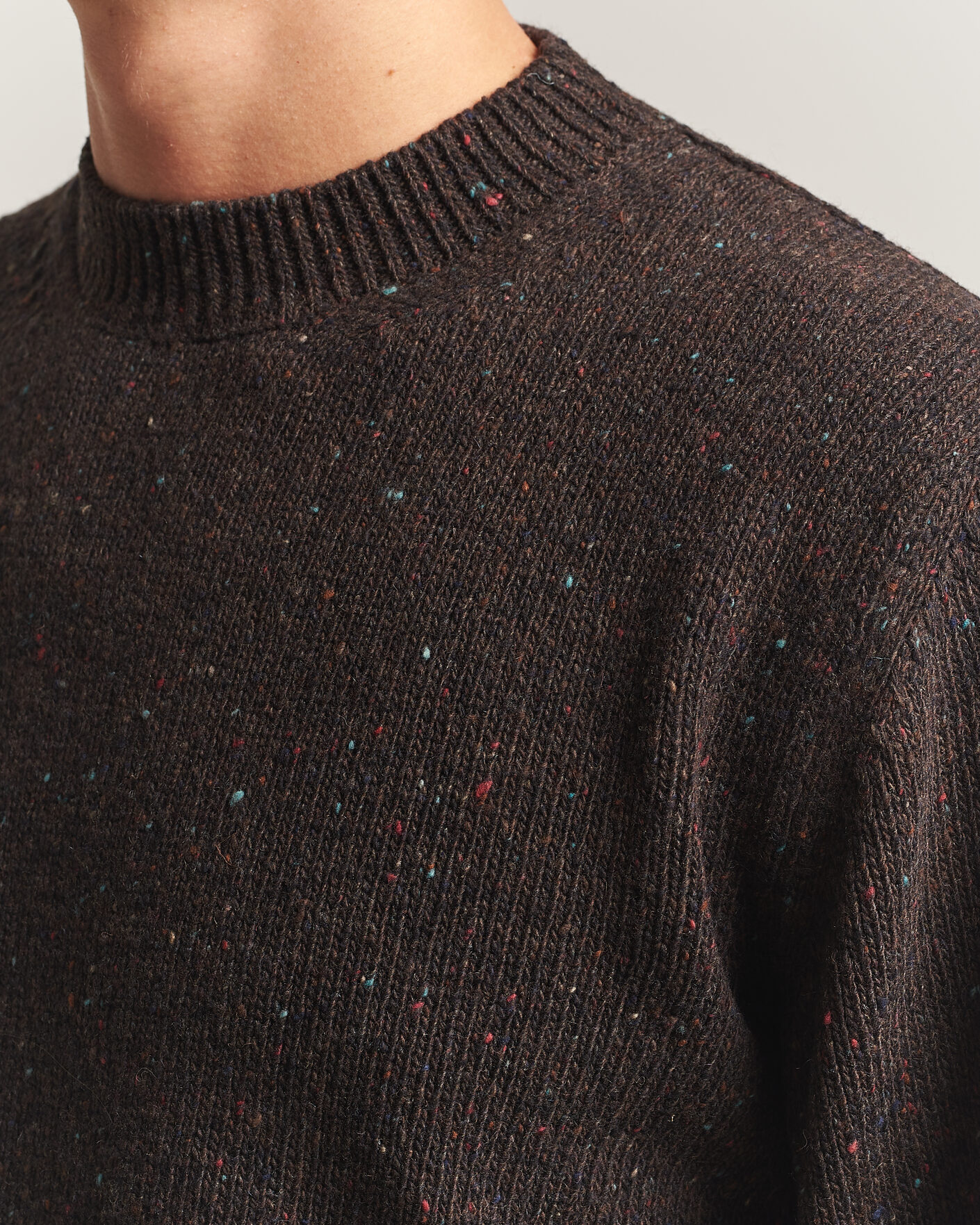 Herre | Gensere | Drake's | Donegal Crewneck Brown